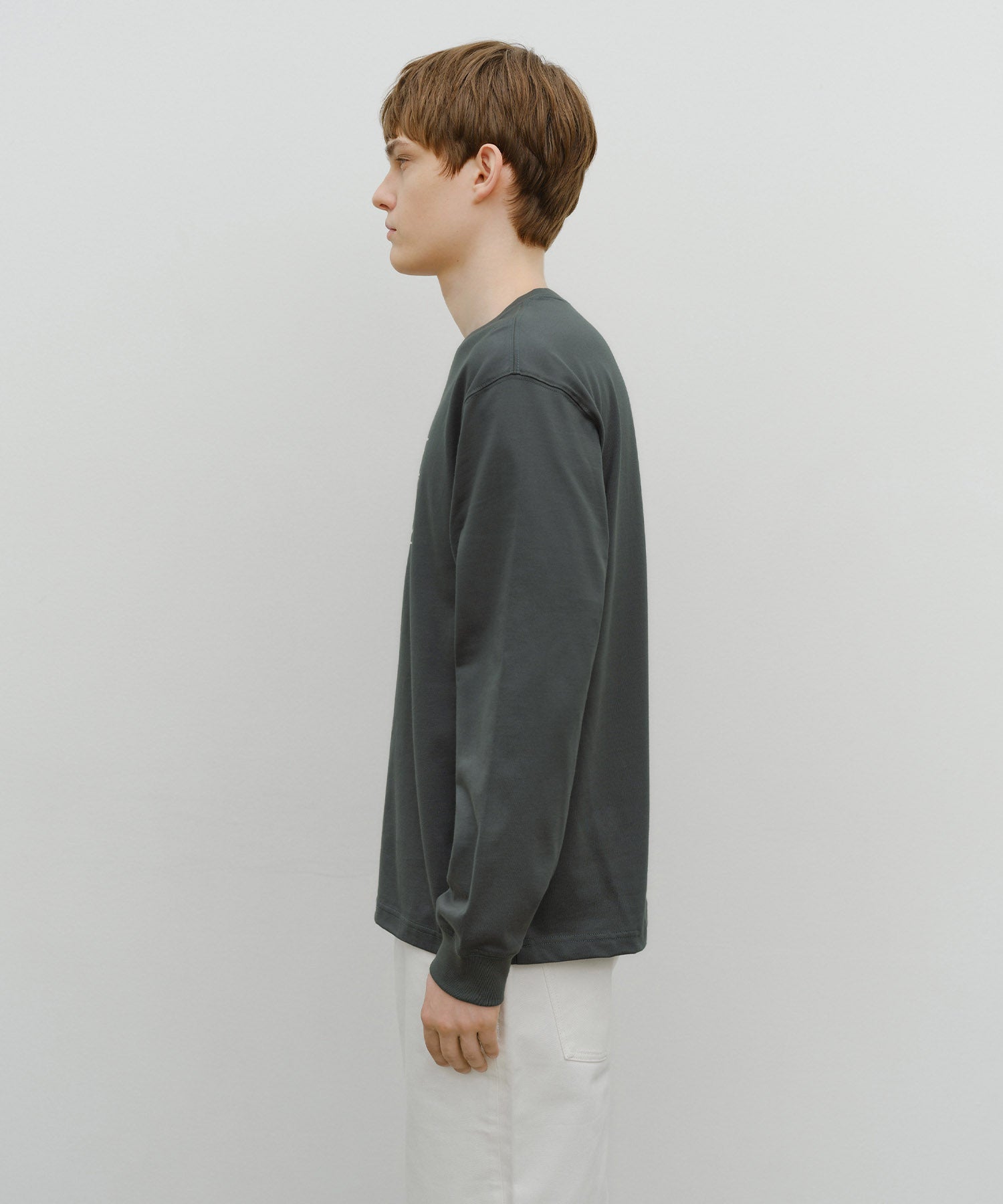 Marithe & Francois Girbaud - Classic Logo Long Sleeve (Charcoal) product image 2 | TRAB K-Fashion Australia