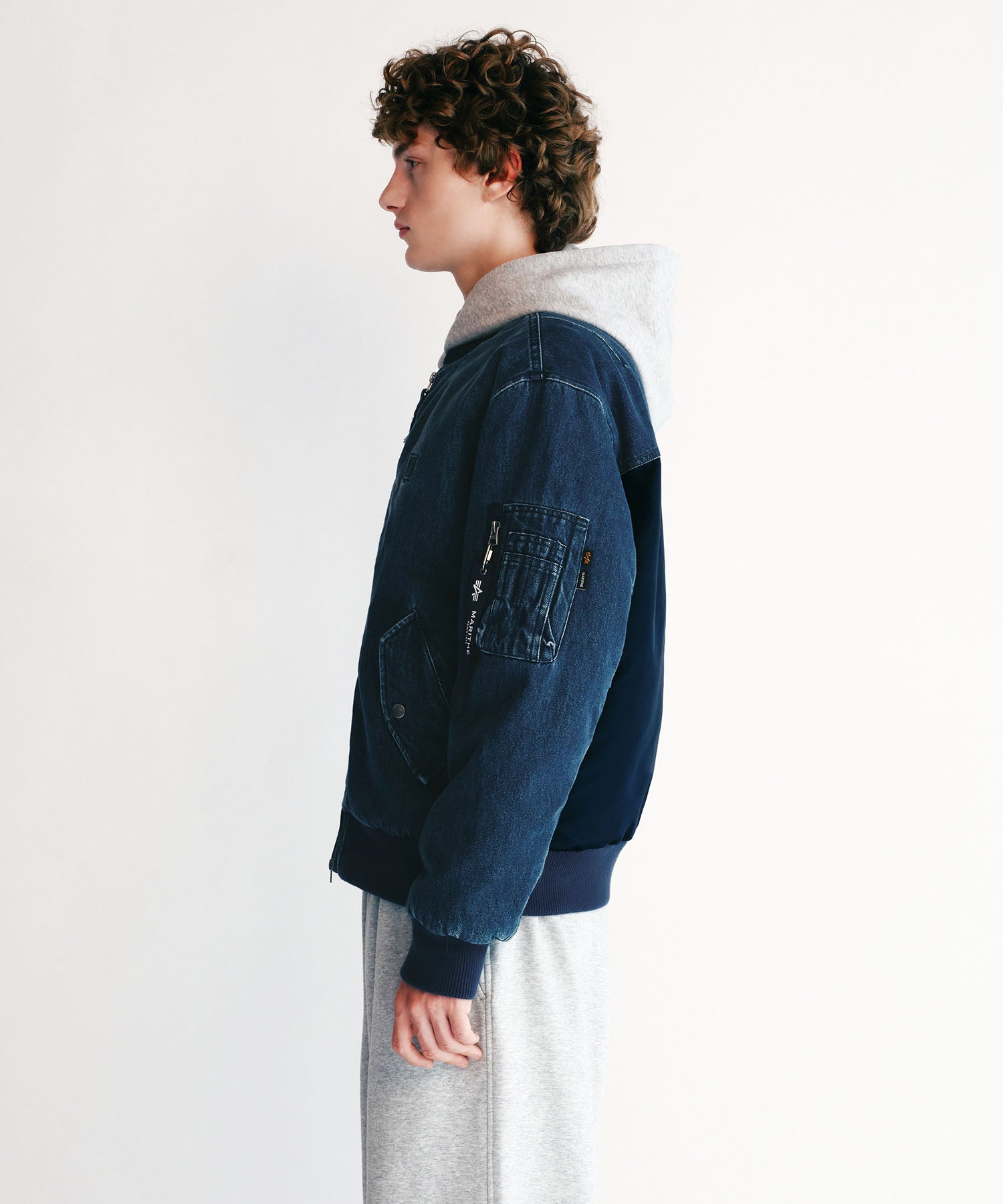 Marithe & Francois Girbaud - Marithe X Alpha Industries Ma-1 Jumper (Blue) product image 2 | TRAB K-Fashion Australia