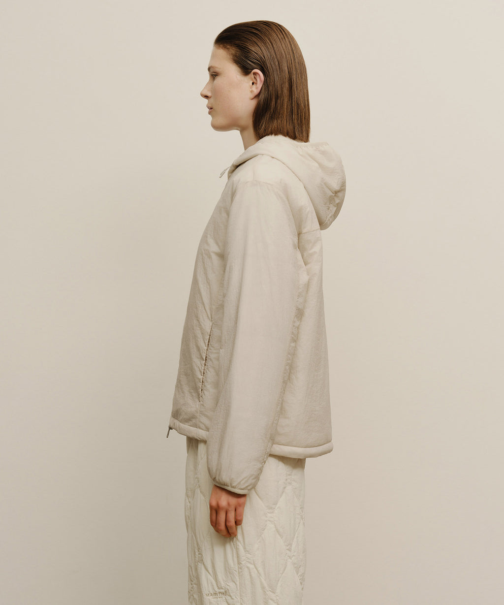 Marithe & Francois Girbaud - Marithe Sport Hooded Padded Jacket (Light Beige) product image 2 | TRAB K-Fashion Australia