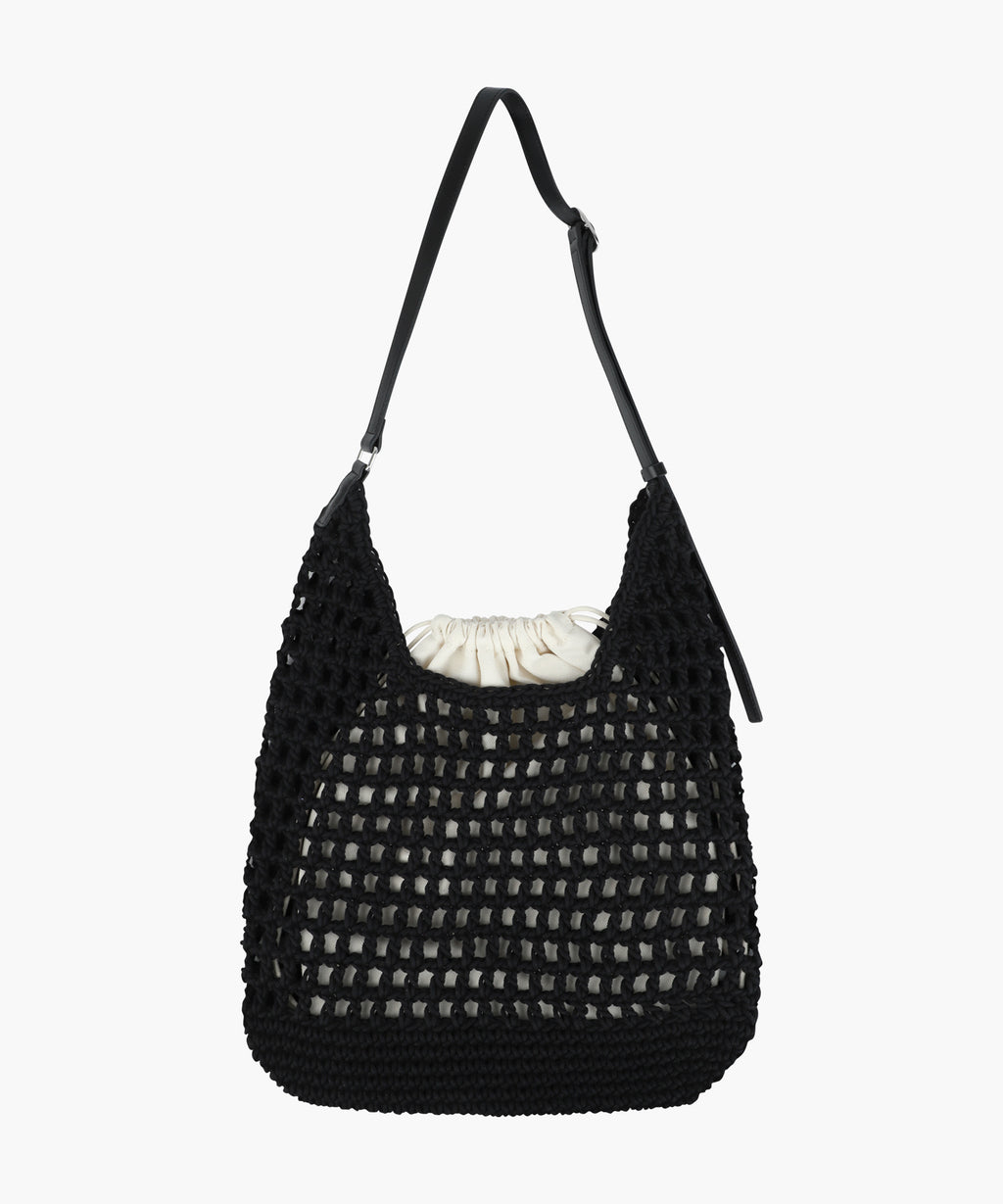 Marithe & Francois Girbaud - Macrame Hobo Bag (Black) product image 2 | TRAB K-Fashion Australia