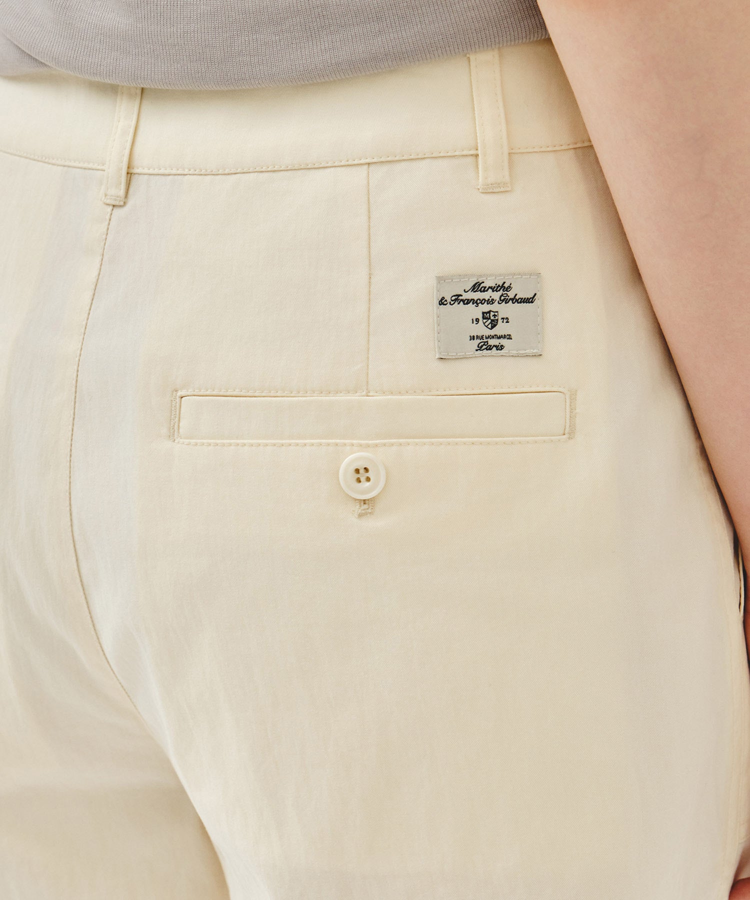 Marithe & Francois Girbaud - Bermuda Half Pants (Ivory) product image 2 | TRAB K-Fashion Australia