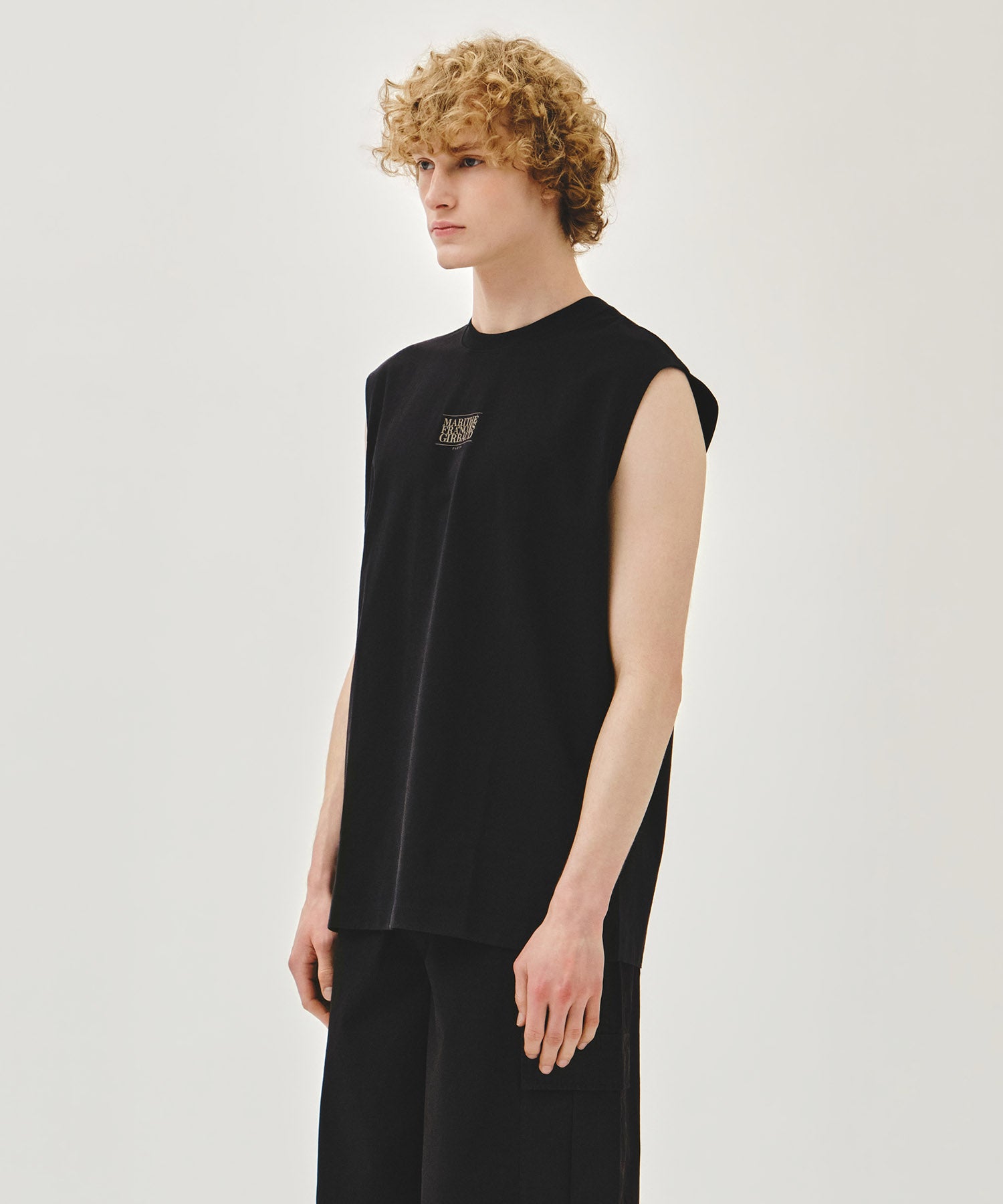 Marithe & Francois Girbaud - Sorona Cool Small Classic Logo Sleeveless (Black) product image 2 | TRAB K-Fashion Australia