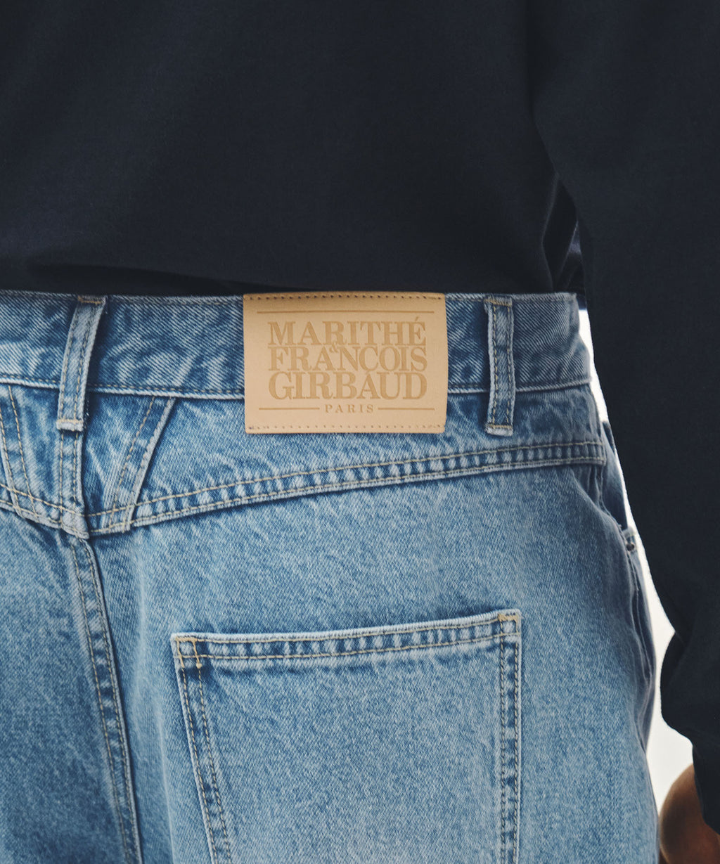Marithe & Francois Girbaud - Relaxed Fit Boots-cut Denim Pants (Light Blue) product image 2 | TRAB K-Fashion Australia