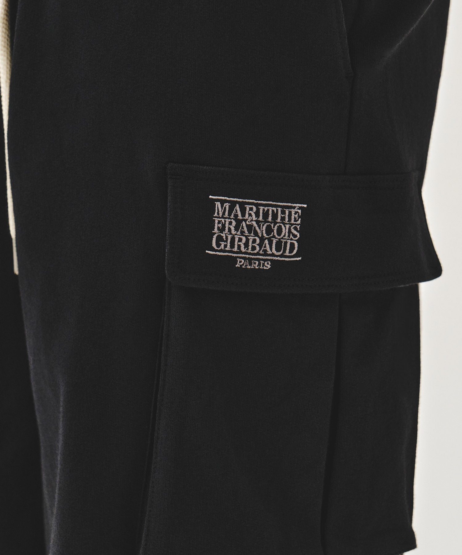 Marithe & Francois Girbaud - Classic Logo Cargo Sweat Shorts (Black) product image 2 | TRAB K-Fashion Australia