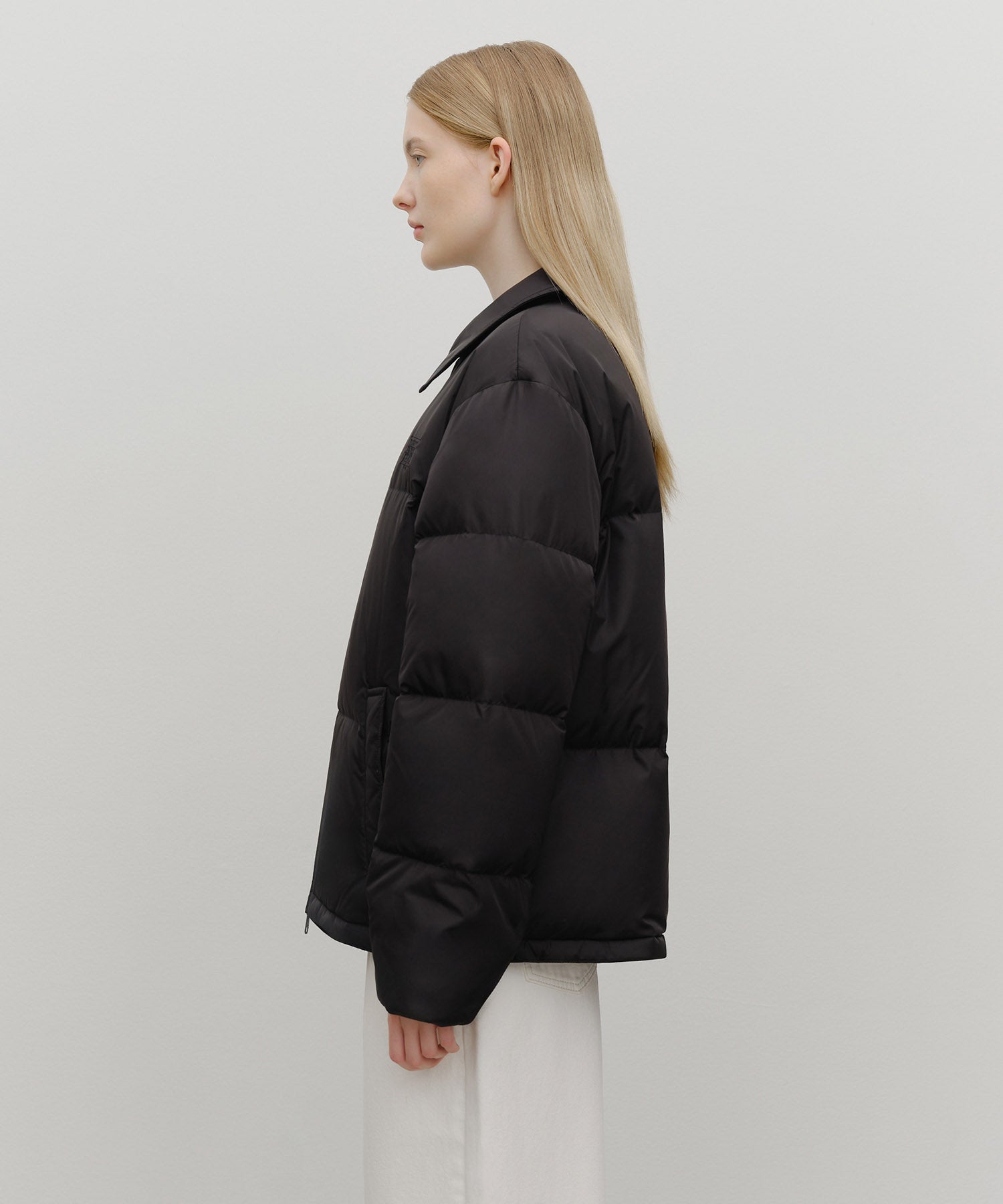 Marithe & Francois Girbaud - Classic Logo Collar Down Jacket (Black) product image 2 | TRAB K-Fashion Australia