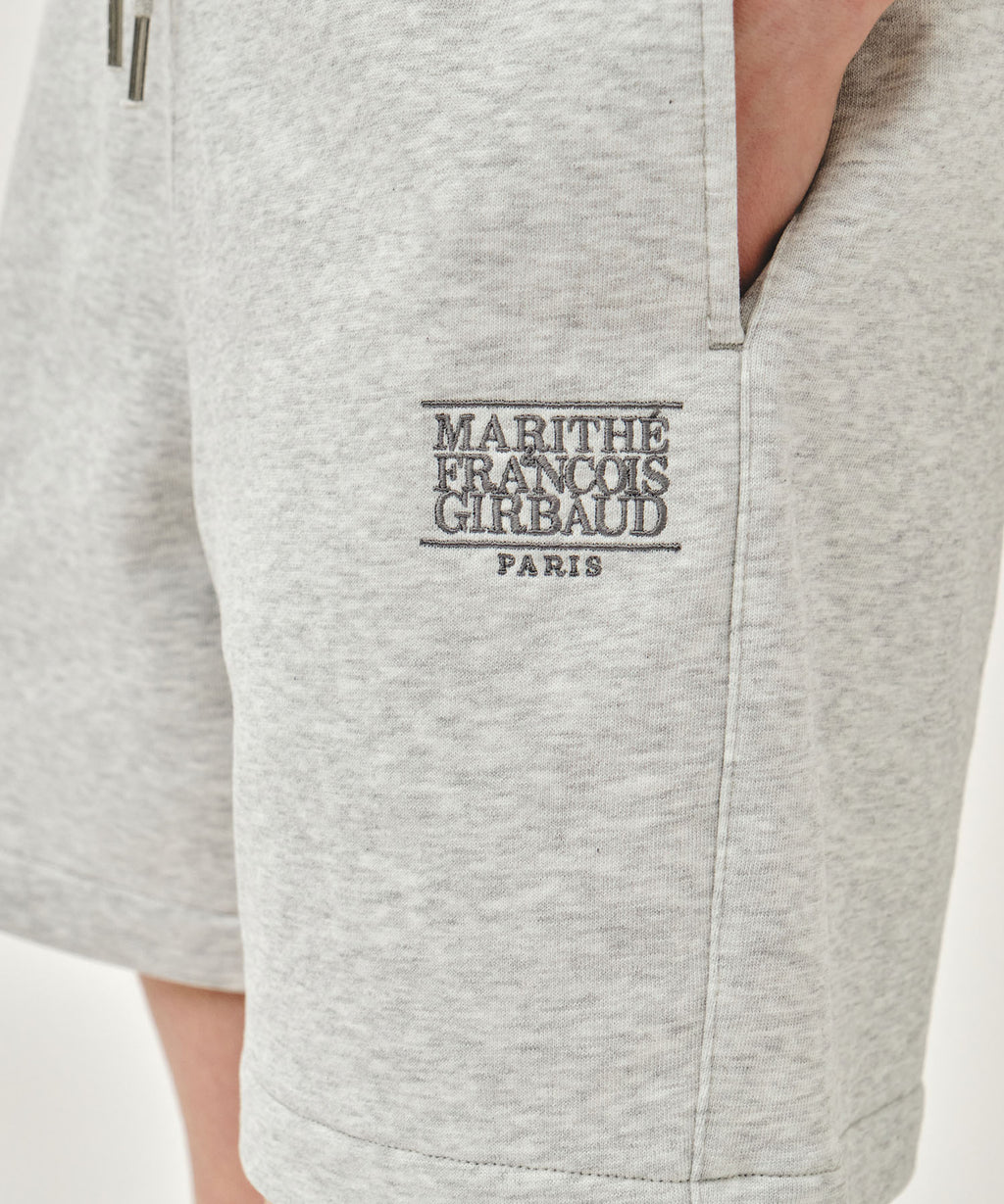 Marithe & Francois Girbaud - Classic Logo Sweat Shorts (Light Heather Gray) product image 2 | TRAB K-Fashion Australia