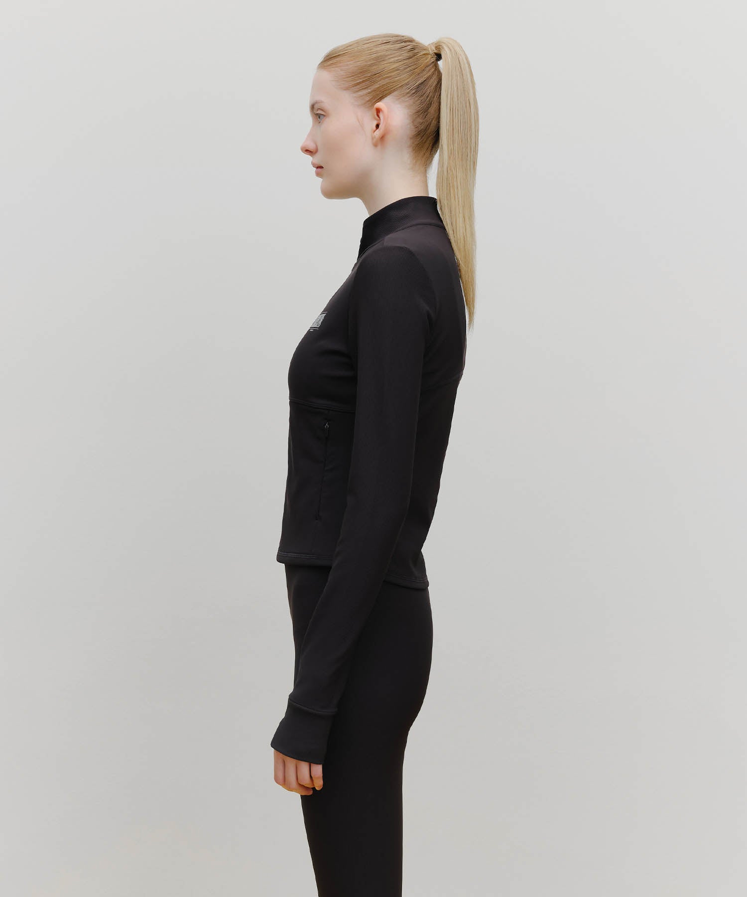 Marithe & Francois Girbaud - Marithe Sport W Slim Zip-up Jacket (Black) product image 2 | TRAB K-Fashion Australia