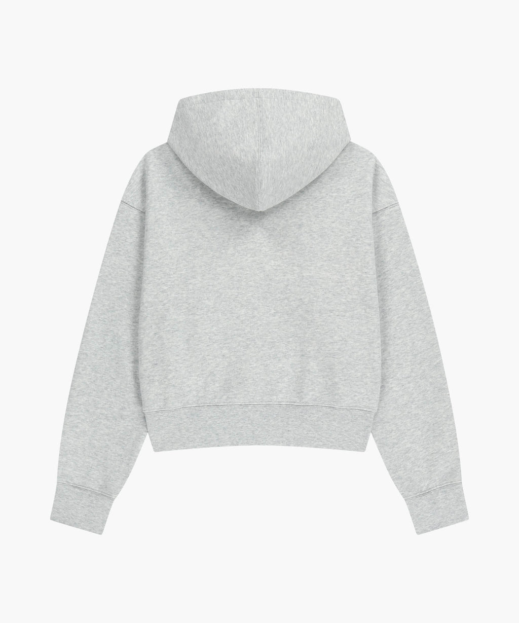 Marithe & Francois Girbaud - Drawing Classic Logo Crop Hoodie (Light Heather Gray) product image 2 | TRAB K-Fashion Australia