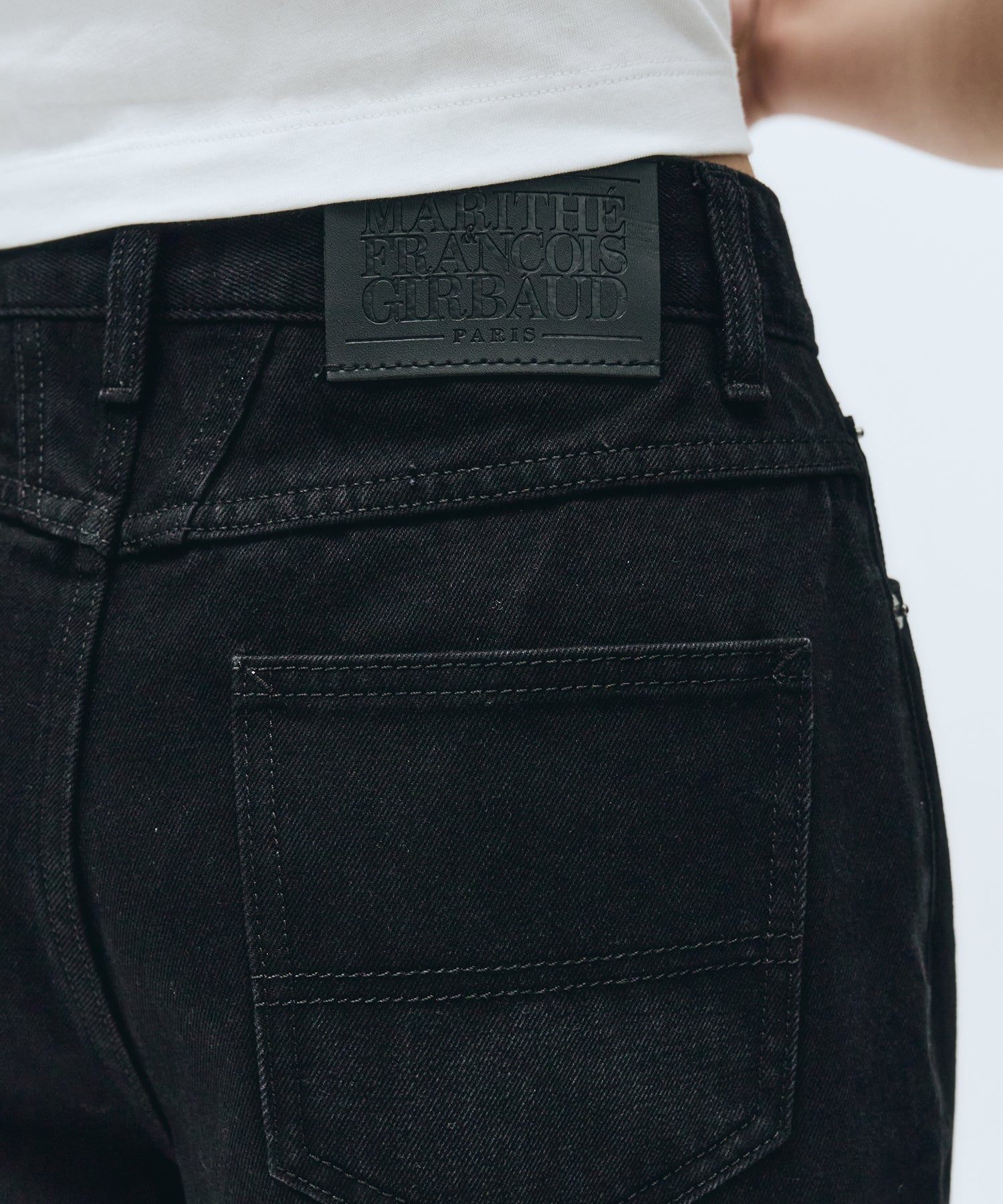 Marithe & Francois Girbaud - Long Bermuda Denim Pants (Black) product image 2 | TRAB K-Fashion Australia