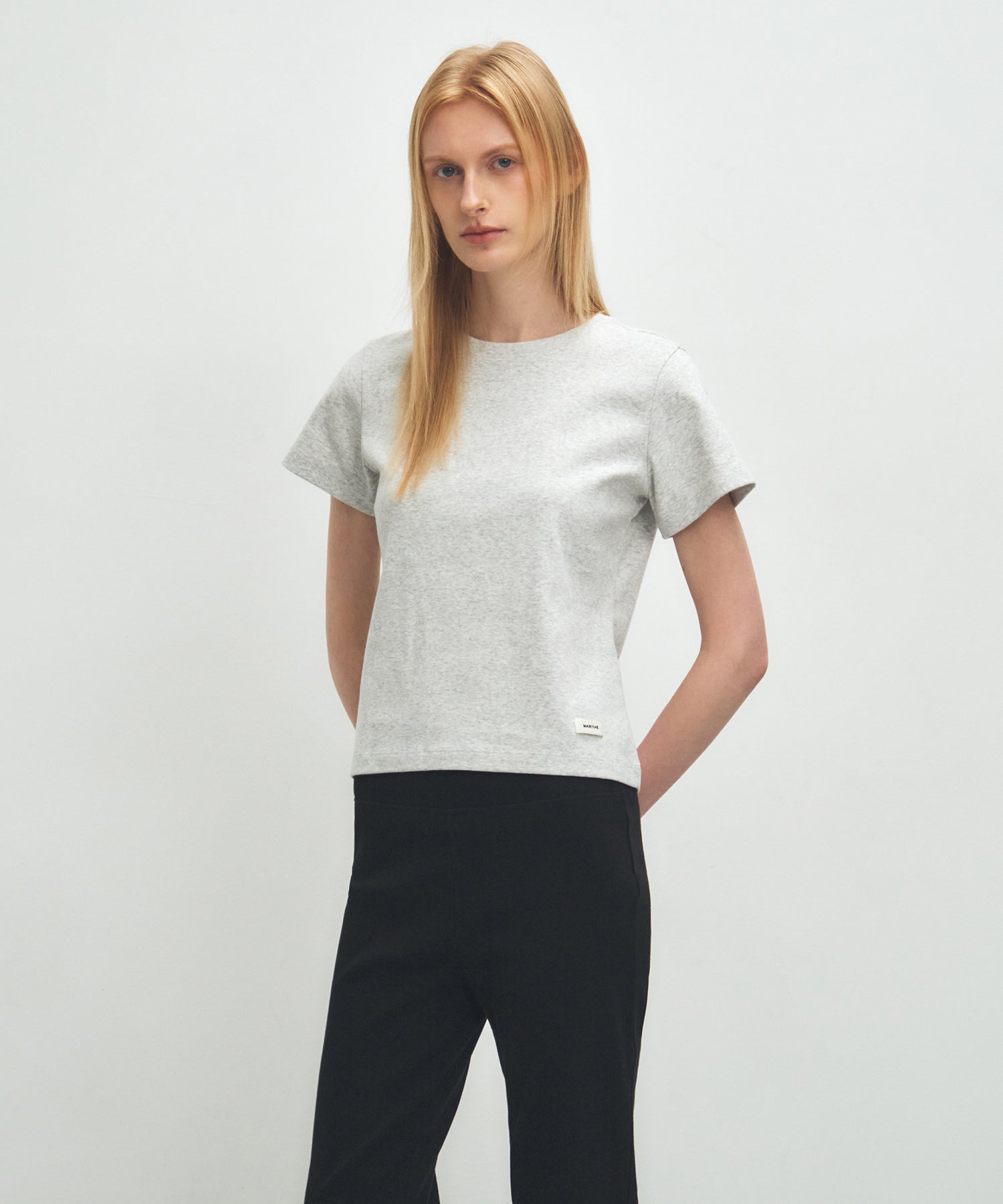 Marithe & Francois Girbaud - Basic Tee (Light Heather Gray) product image 2 | TRAB K-Fashion Australia