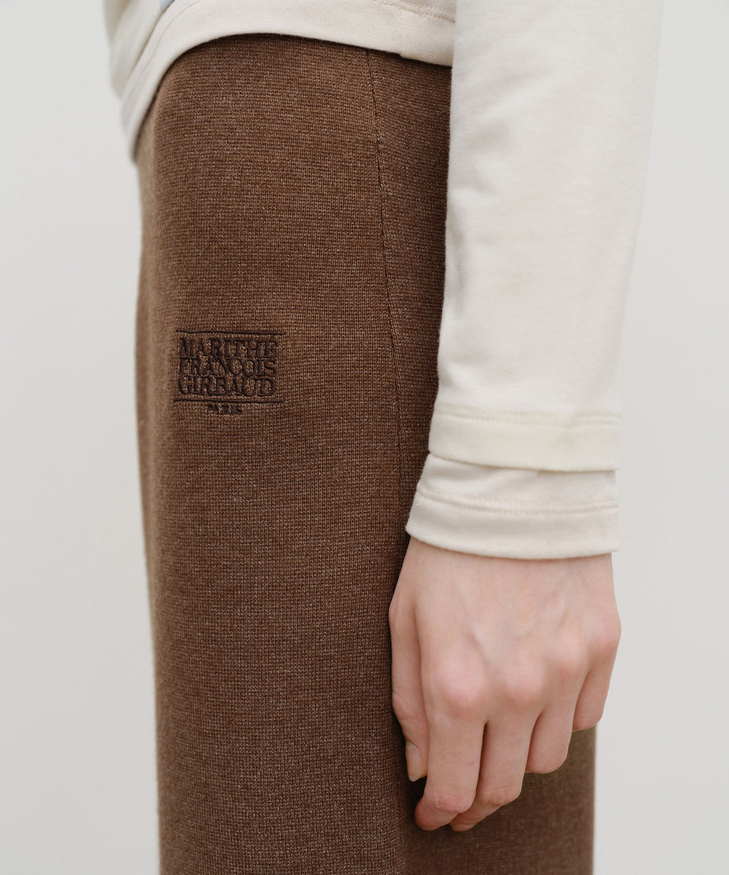 Marithe & Francois Girbaud - Classic Logo Knit Pants (Brown) product image 2 | TRAB K-Fashion Australia