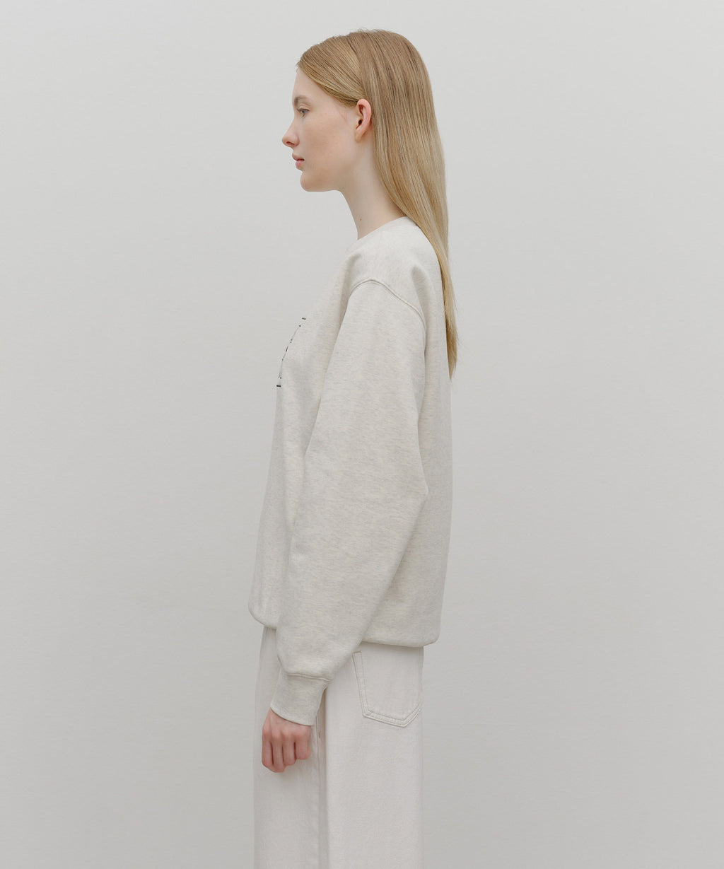 Marithe & Francois Girbaud - Classic Logo Embroidery Sweatshirt (brushed) (Oatmeal) product image 2 | TRAB K-Fashion Australia