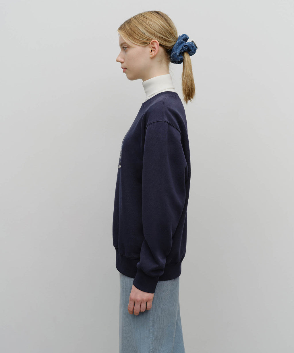 Marithe & Francois Girbaud - Bouquet Graphic Sweatshirt (Navy) product image 2 | TRAB K-Fashion Australia