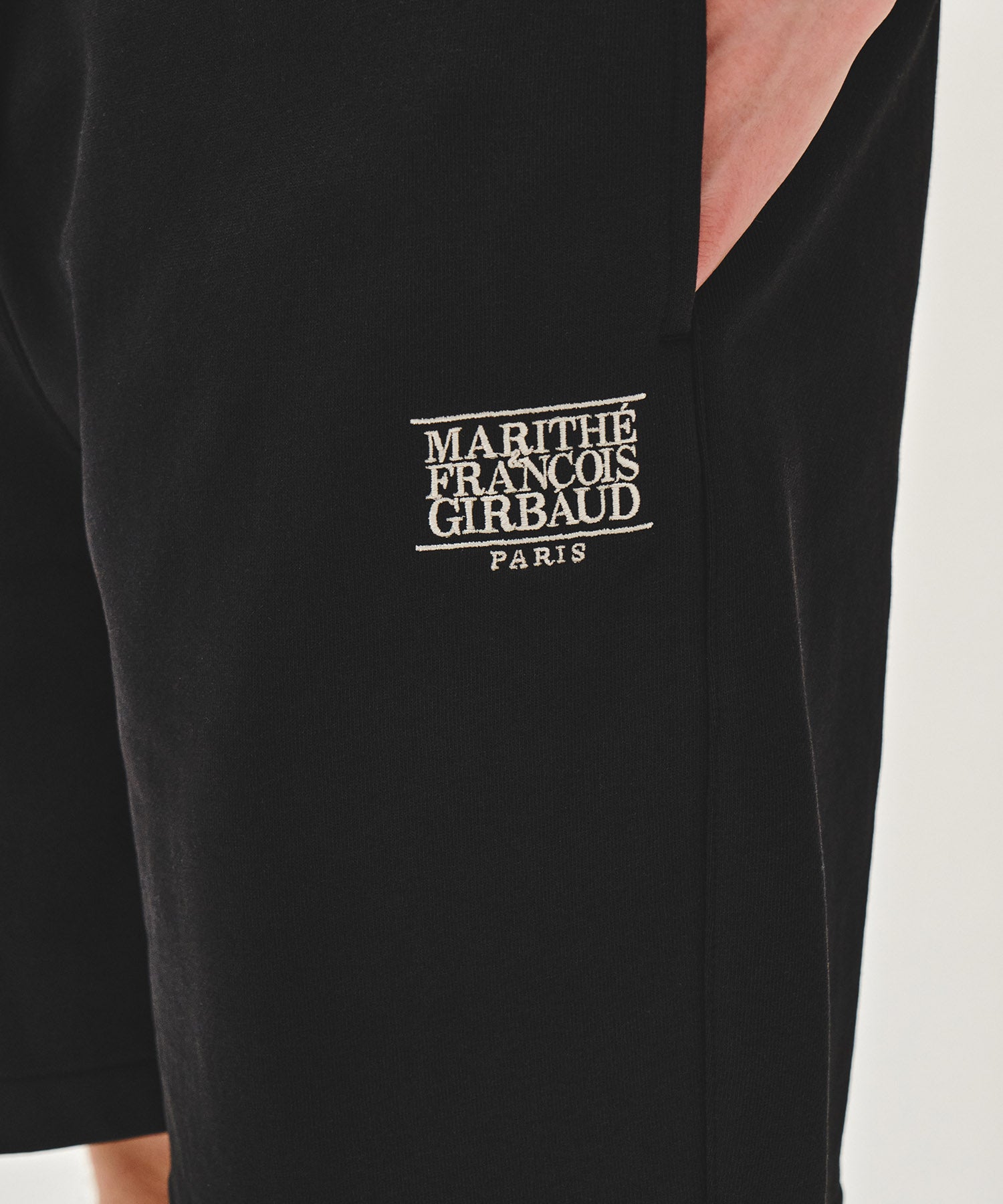 Marithe & Francois Girbaud - Classic Logo Sweat Shorts (Black) product image 2 | TRAB K-Fashion Australia
