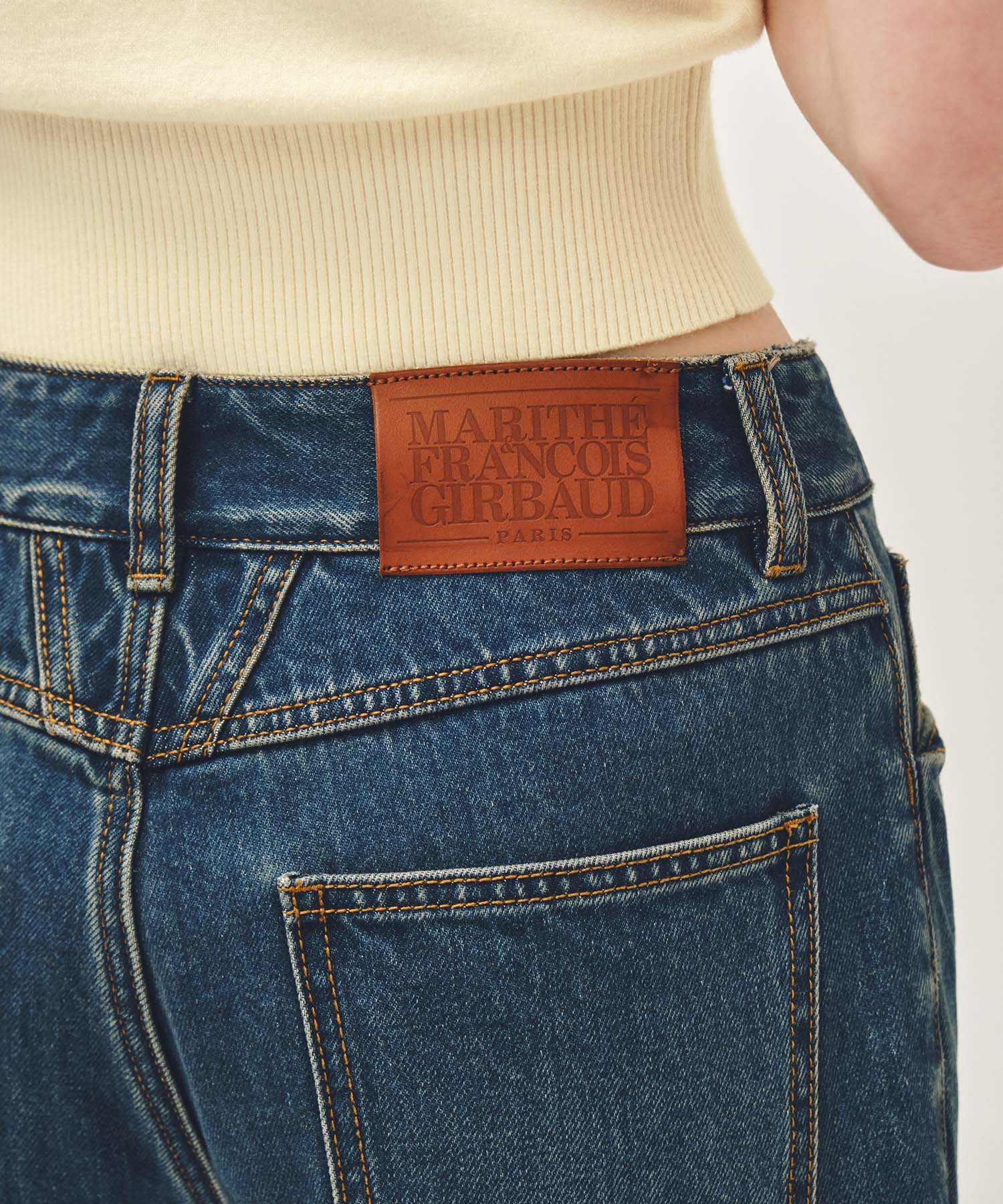 Marithe & Francois Girbaud - Slim Straight Denim Pants (Dark Blue) product image 2 | TRAB K-Fashion Australia