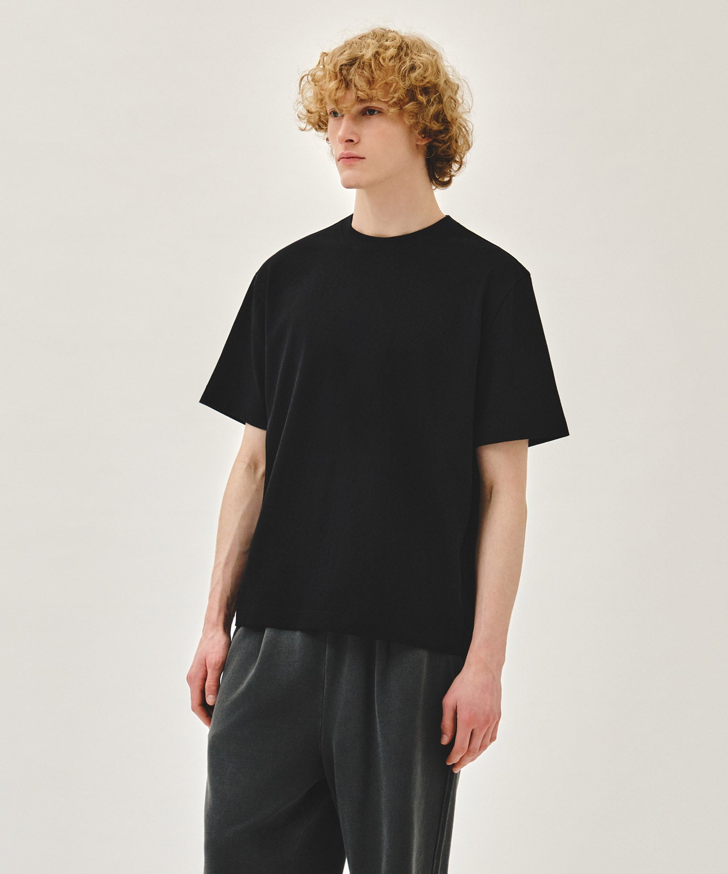 Marithe & Francois Girbaud - Embo Small Regular Logo Tee (Black) product image 2 | TRAB K-Fashion Australia