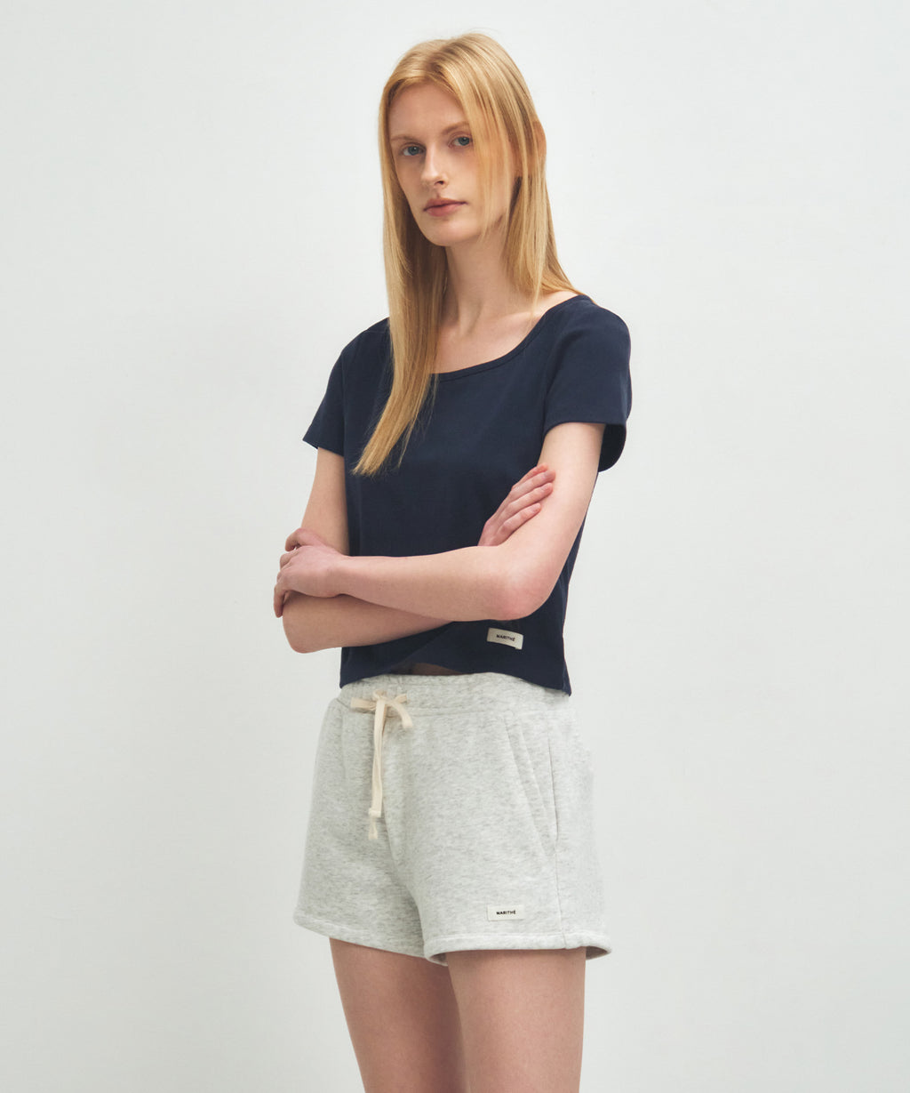Marithe & Francois Girbaud - Basic Crop Tee (Navy) product image 2 | TRAB K-Fashion Australia