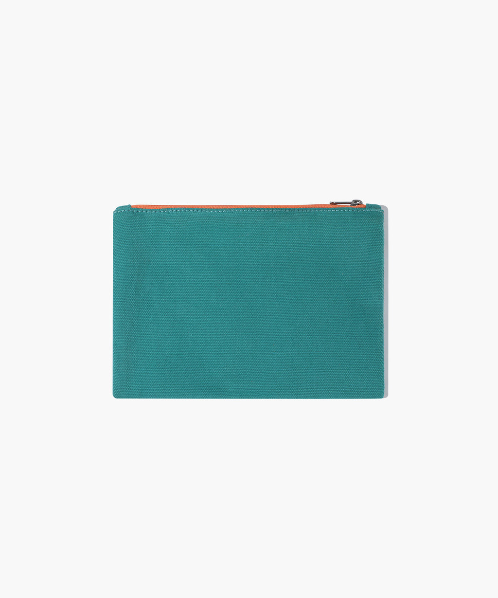 Marithe & Francois Girbaud - Classic Logo Color Cotton Pouch (Teal) product image 2 | TRAB K-Fashion Australia