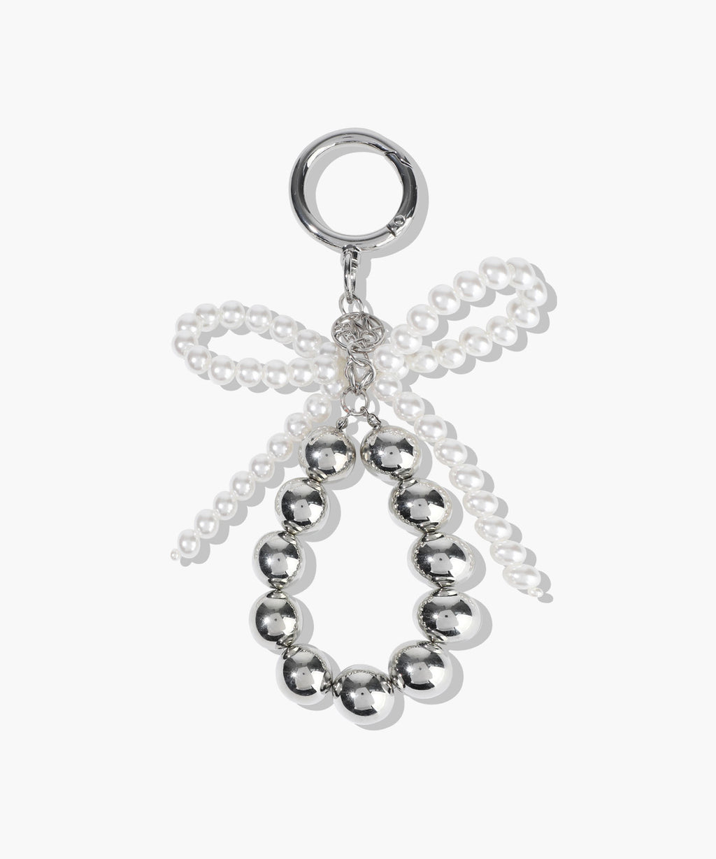 Marithe & Francois Girbaud - Pearl Silver Ball Keyring (Silver) product image 2 | TRAB K-Fashion Australia