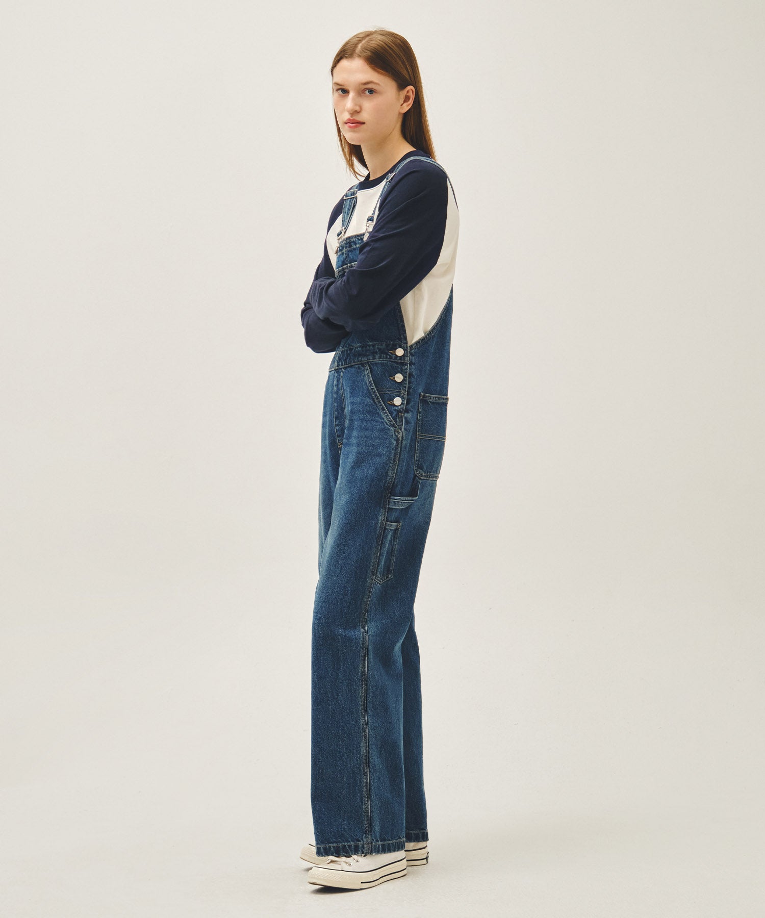 Marithe & Francois Girbaud - Denim Overall Pants (Blue) product image 2 | TRAB K-Fashion Australia