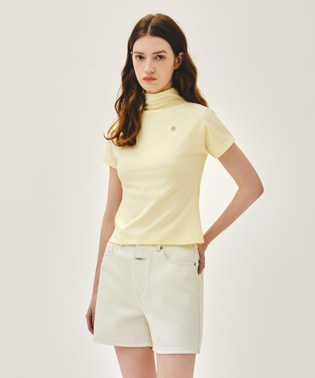 Marithe & Francois Girbaud - Half Neck Tee (Cream) product image 2 | TRAB K-Fashion Australia