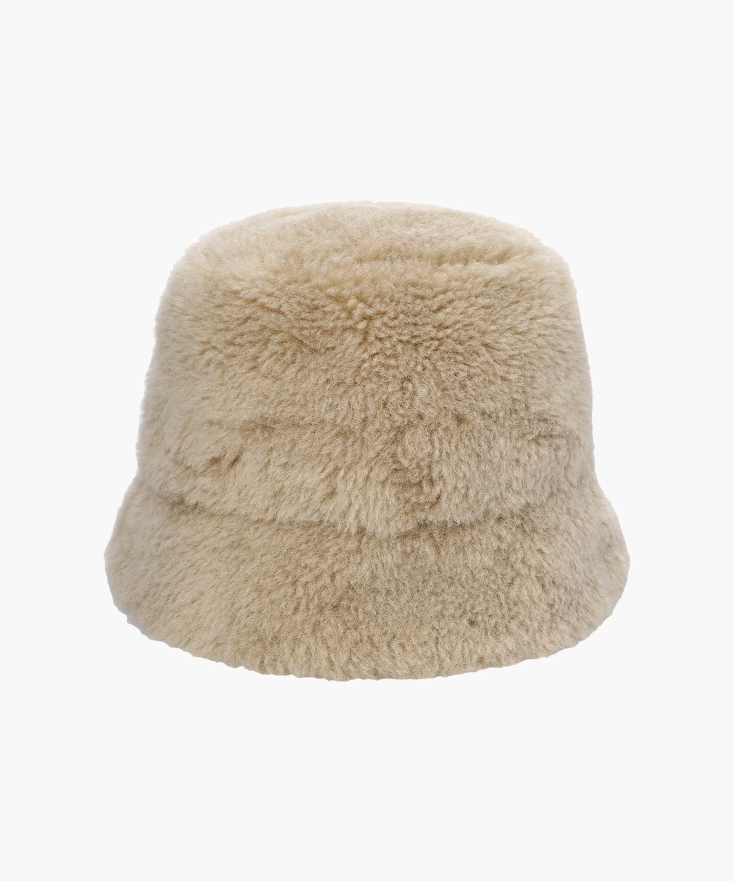 Marithe & Francois Girbaud - Classic Logo Fur Bucket Hat (Beige) product image 2 | TRAB K-Fashion Australia