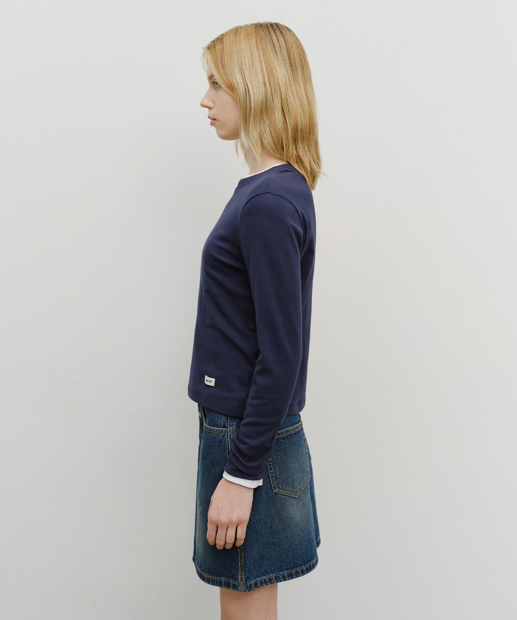 Marithe & Francois Girbaud - Basic Long Sleeve (Navy) product image 2 | TRAB K-Fashion Australia