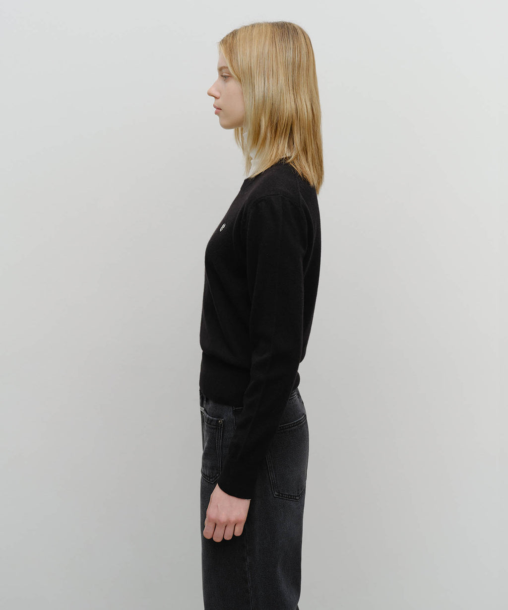 Marithe & Francois Girbaud - Basic Crop Knit Pullover (Black) product image 2 | TRAB K-Fashion Australia