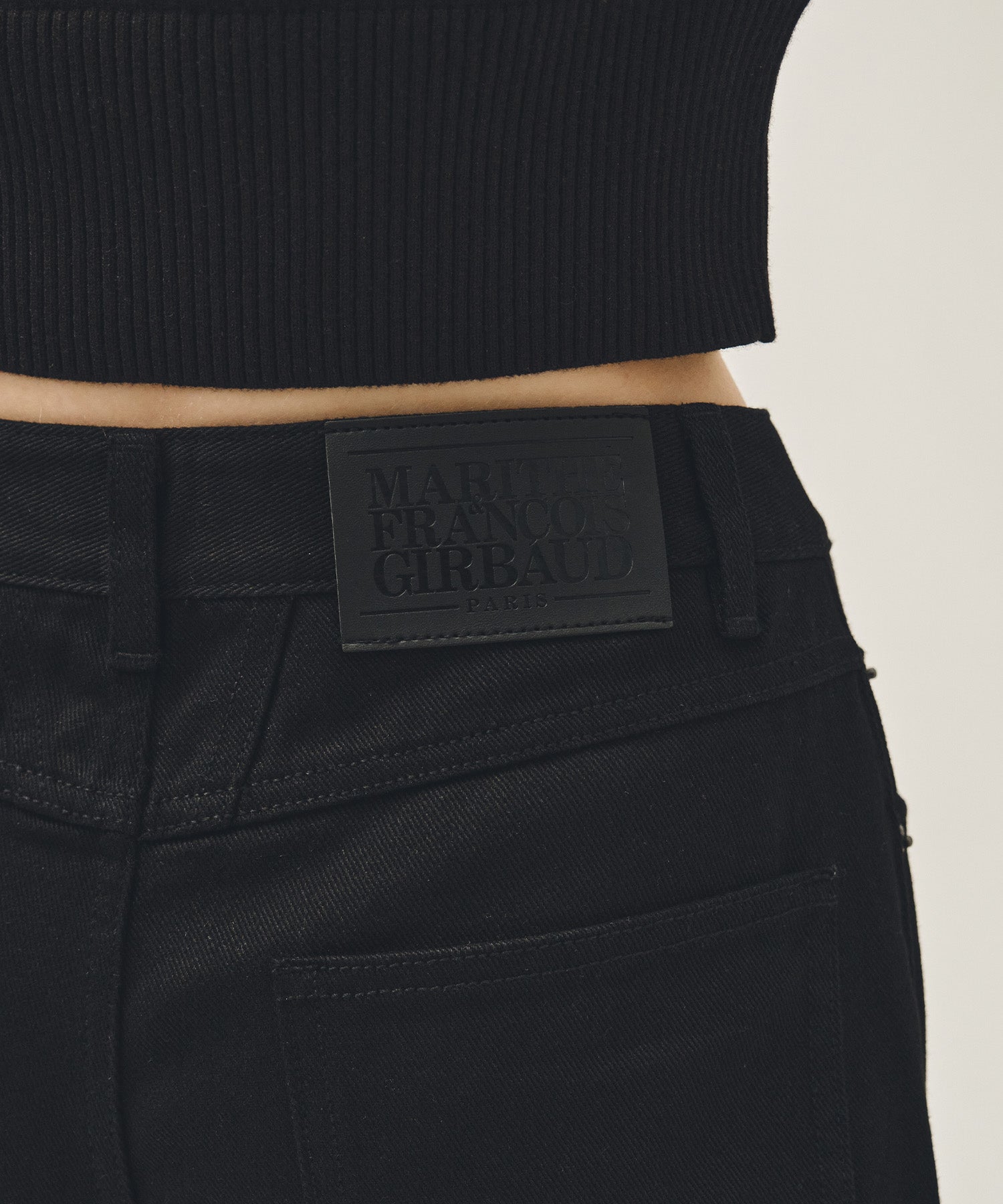 Marithe & Francois Girbaud - Curved Denim Pants (Black) product image 2 | TRAB K-Fashion Australia
