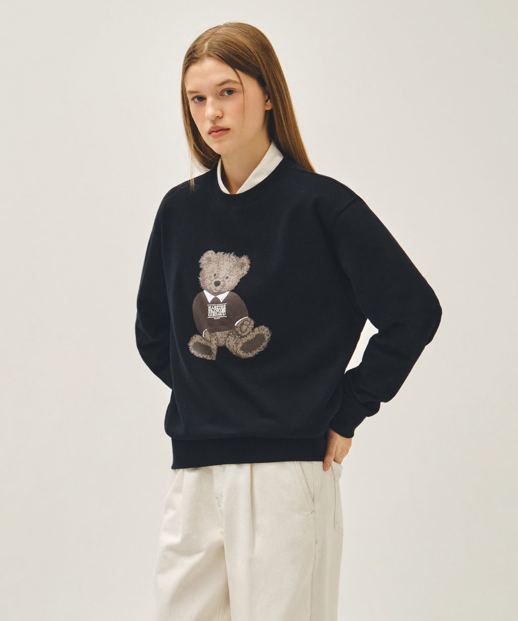 Marithe & Francois Girbaud - Doodle Bear Sweatshirt (Navy) product image 2 | TRAB K-Fashion Australia