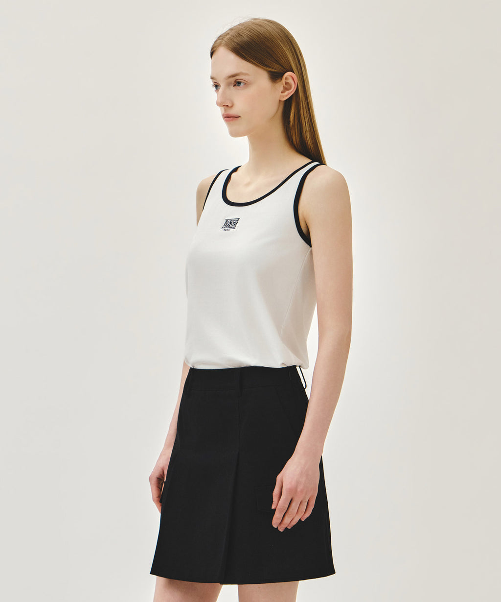 Marithe & Francois Girbaud - Small Classic Logo Sleeveless (White) product image 2 | TRAB K-Fashion Australia