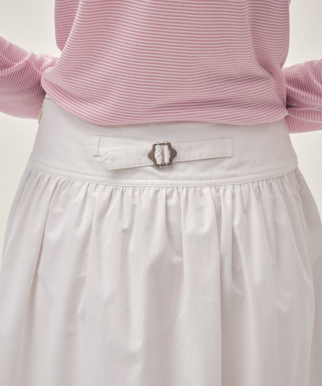 Marithe & Francois Girbaud - Cotton Waist Wrinkle Skirt (White) product image 2 | TRAB K-Fashion Australia