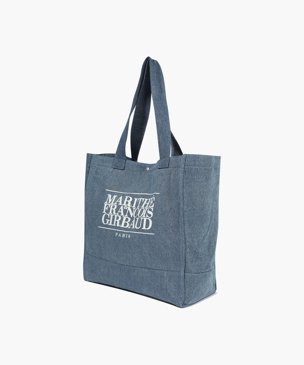 Marithe & Francois Girbaud - Classic Logo Big Shopper Bag (Light Blue) product image 2 | TRAB K-Fashion Australia
