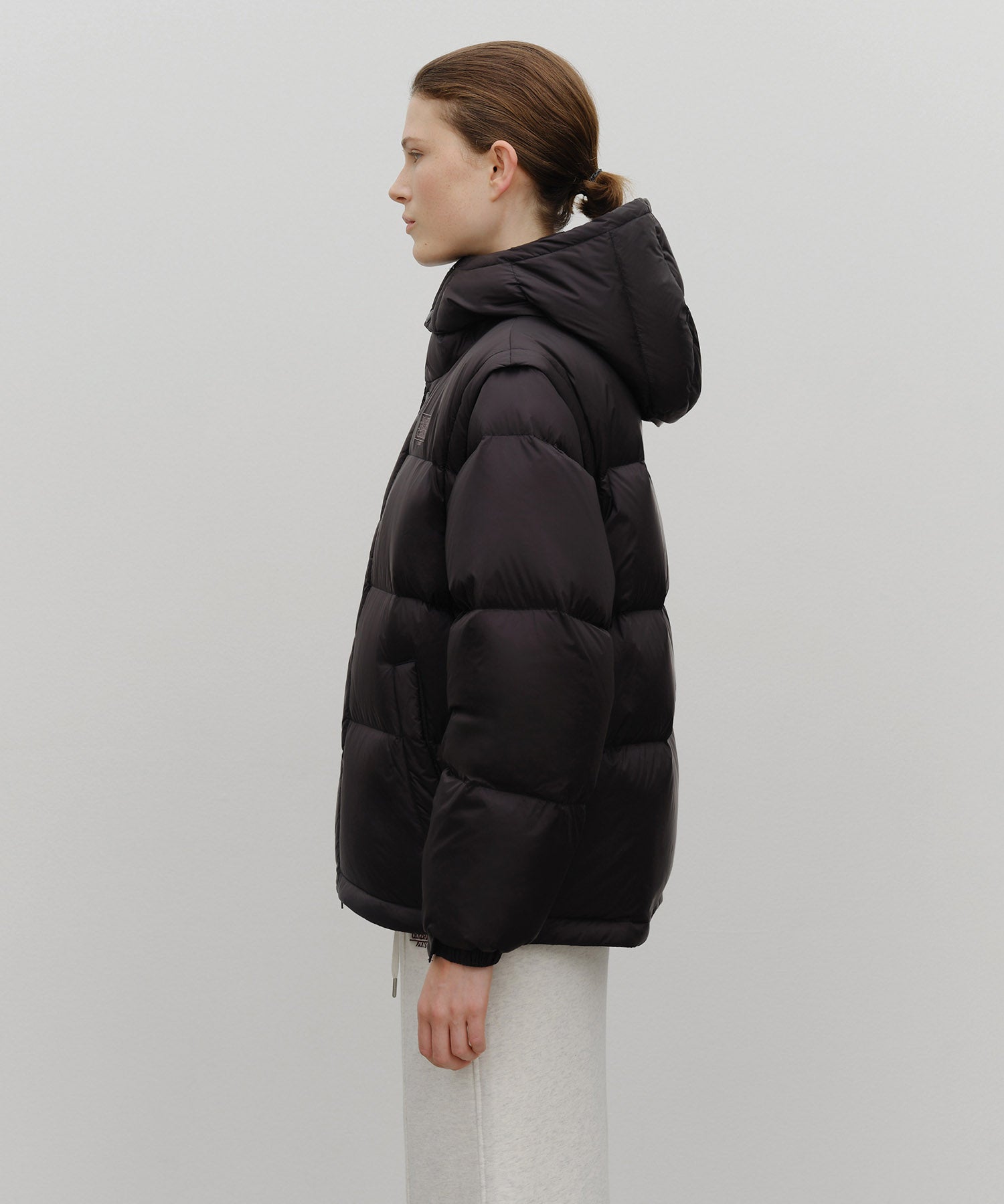 Marithe & Francois Girbaud - Detatchable Down Jacket (Black) product image 3 | TRAB K-Fashion Australia