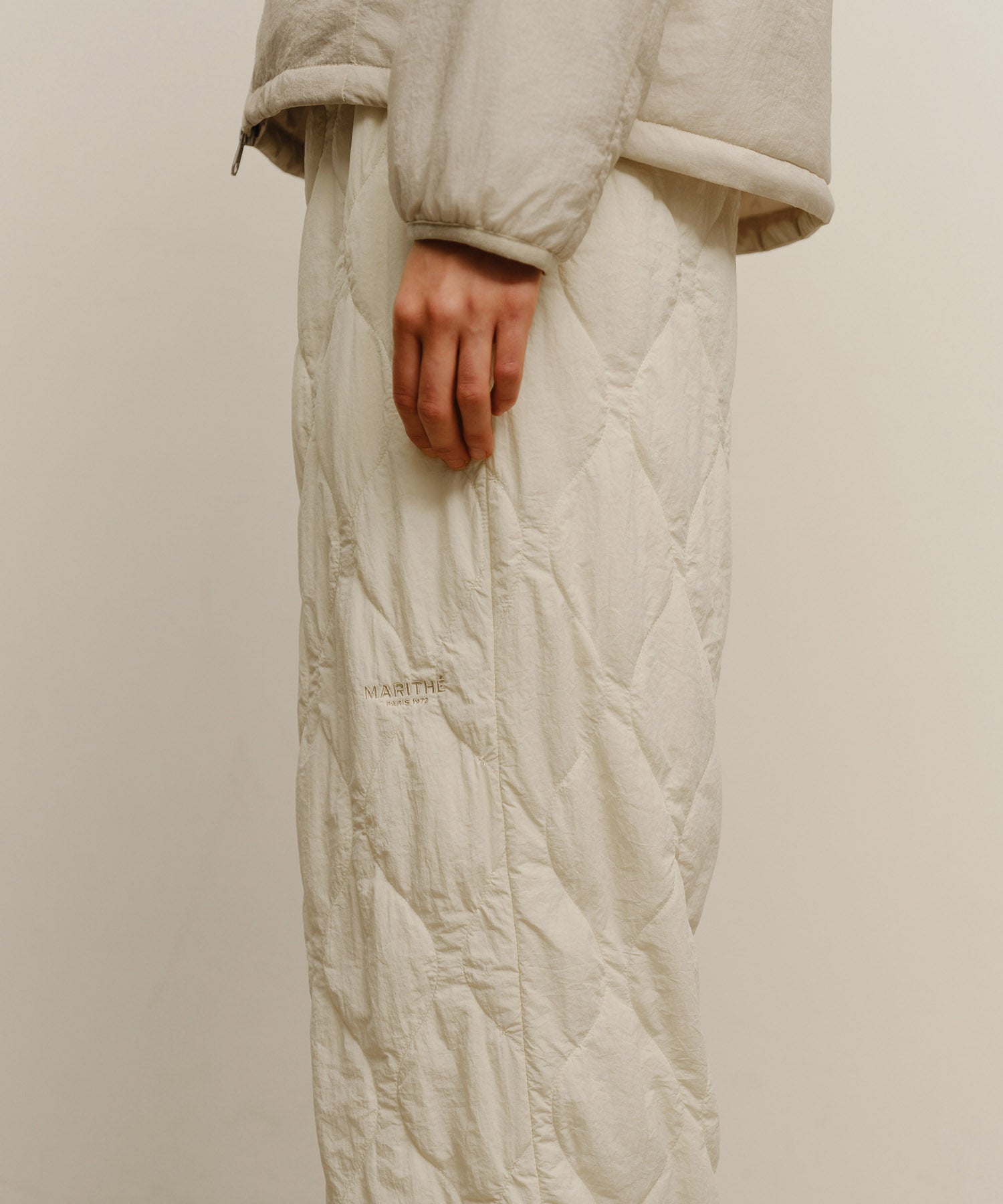 Marithe & Francois Girbaud - Marithe Sport Quilted Pants (Cream) product image 2 | TRAB K-Fashion Australia