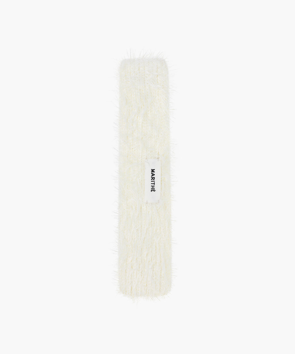 Marithe & Francois Girbaud - Regular Logo Slim Muffler (Ivory) product image 2 | TRAB K-Fashion Australia