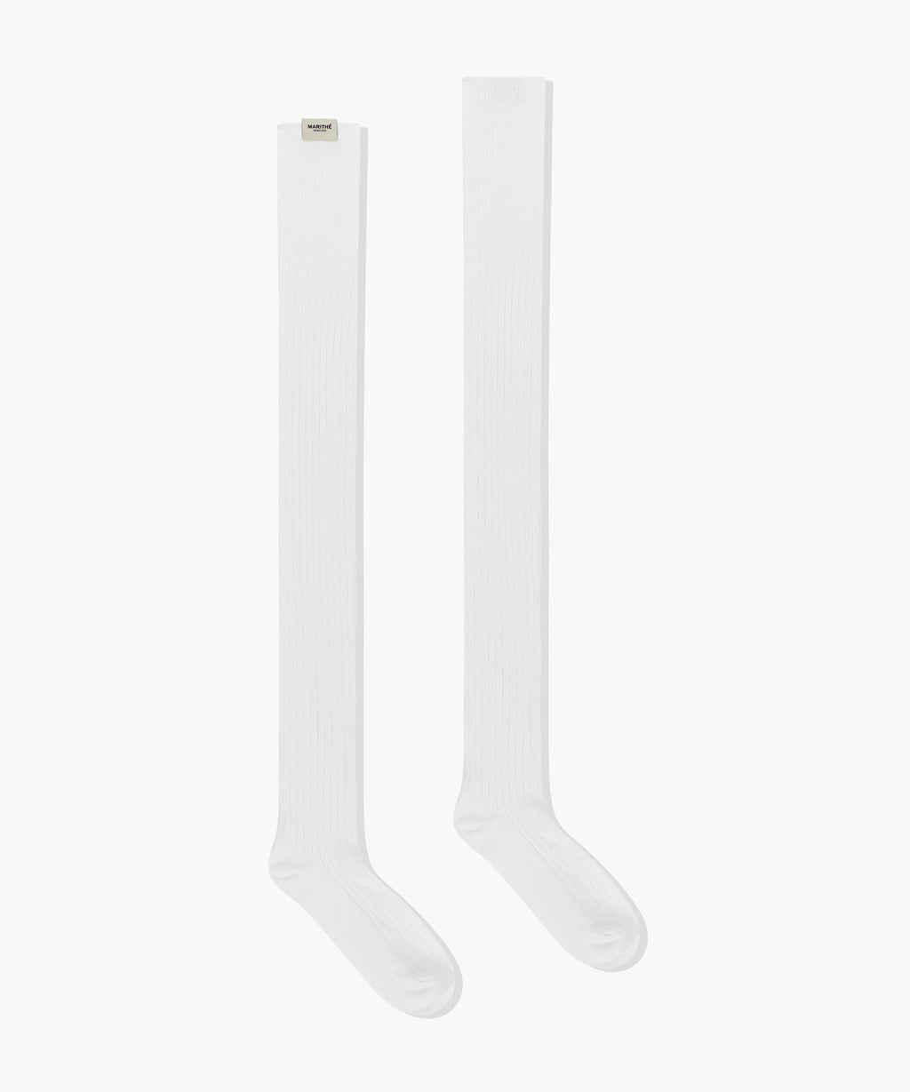 Marithe & Francois Girbaud - Over Knee Long Socks (White) product image 2 | TRAB K-Fashion Australia