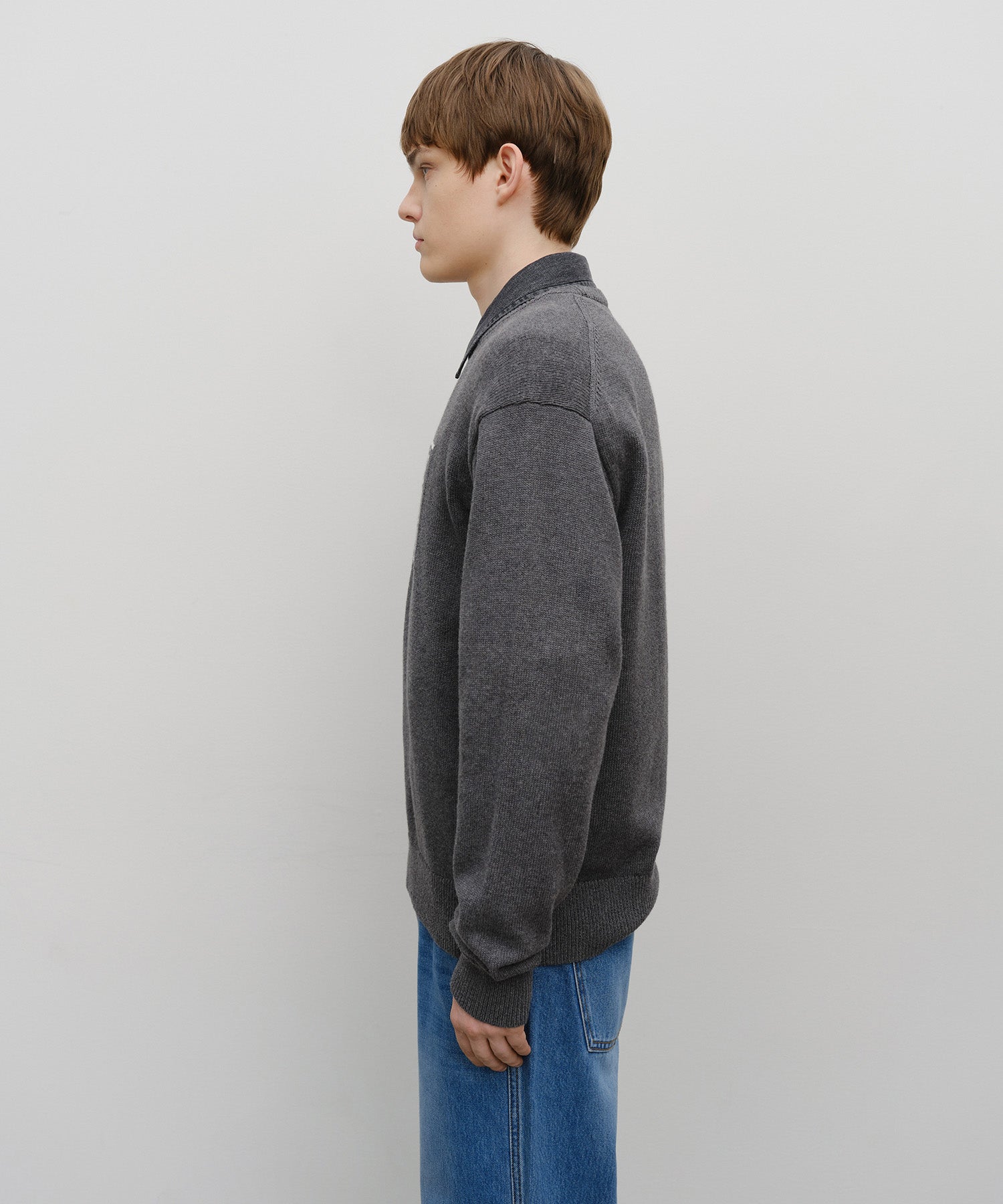 Marithe & Francois Girbaud - Classic Logo Knit Pullover (Charcoal) product image 2 | TRAB K-Fashion Australia