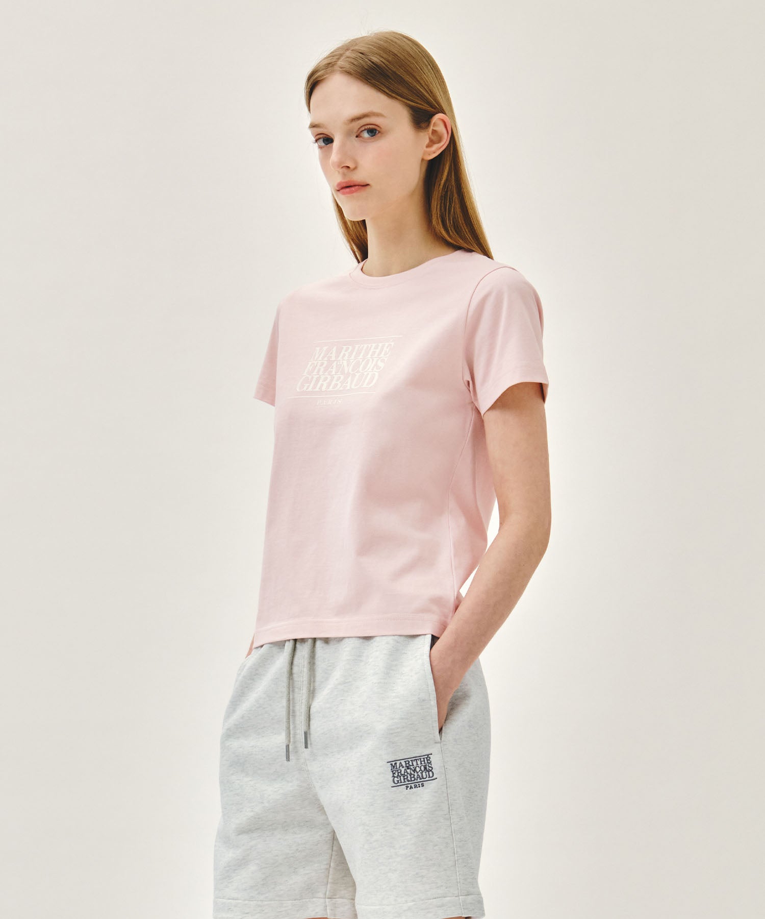 Marithe & Francois Girbaud - Classic Logo Tee (Light Pink) product image 2 | TRAB K-Fashion Australia