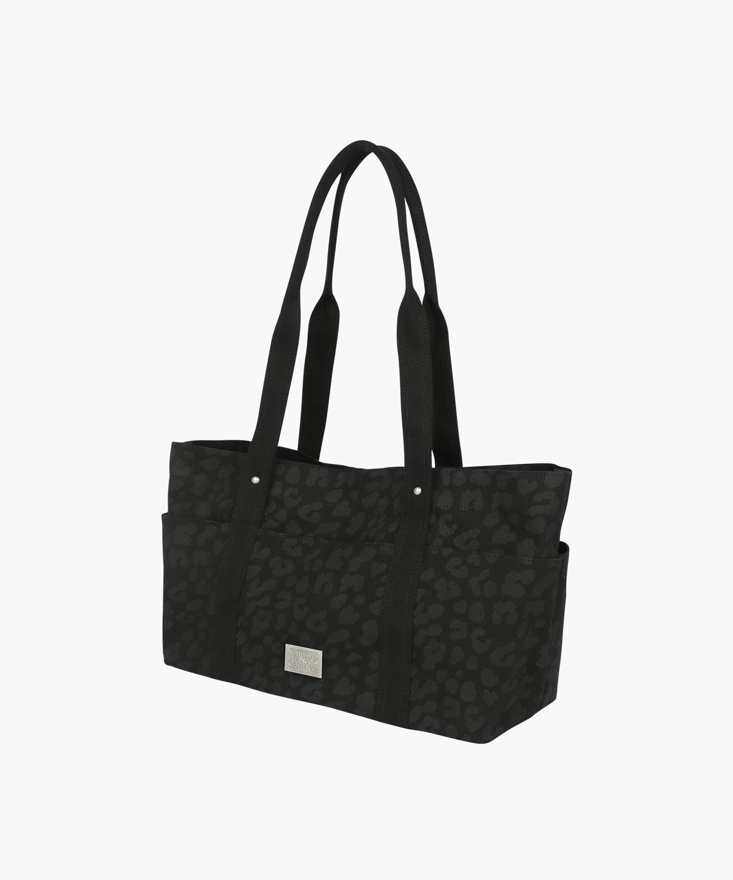 Marithe & Francois Girbaud - Classic Logo Pattern Canvas Shoulder Bag (Black) product image 2 | TRAB K-Fashion Australia