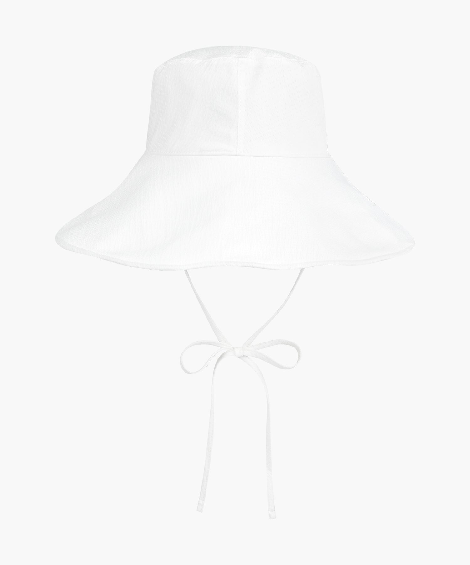 Marithe & Francois Girbaud - Strap Seersucker Wide Bucket Hat (Ivory) product image 2 | TRAB K-Fashion Australia