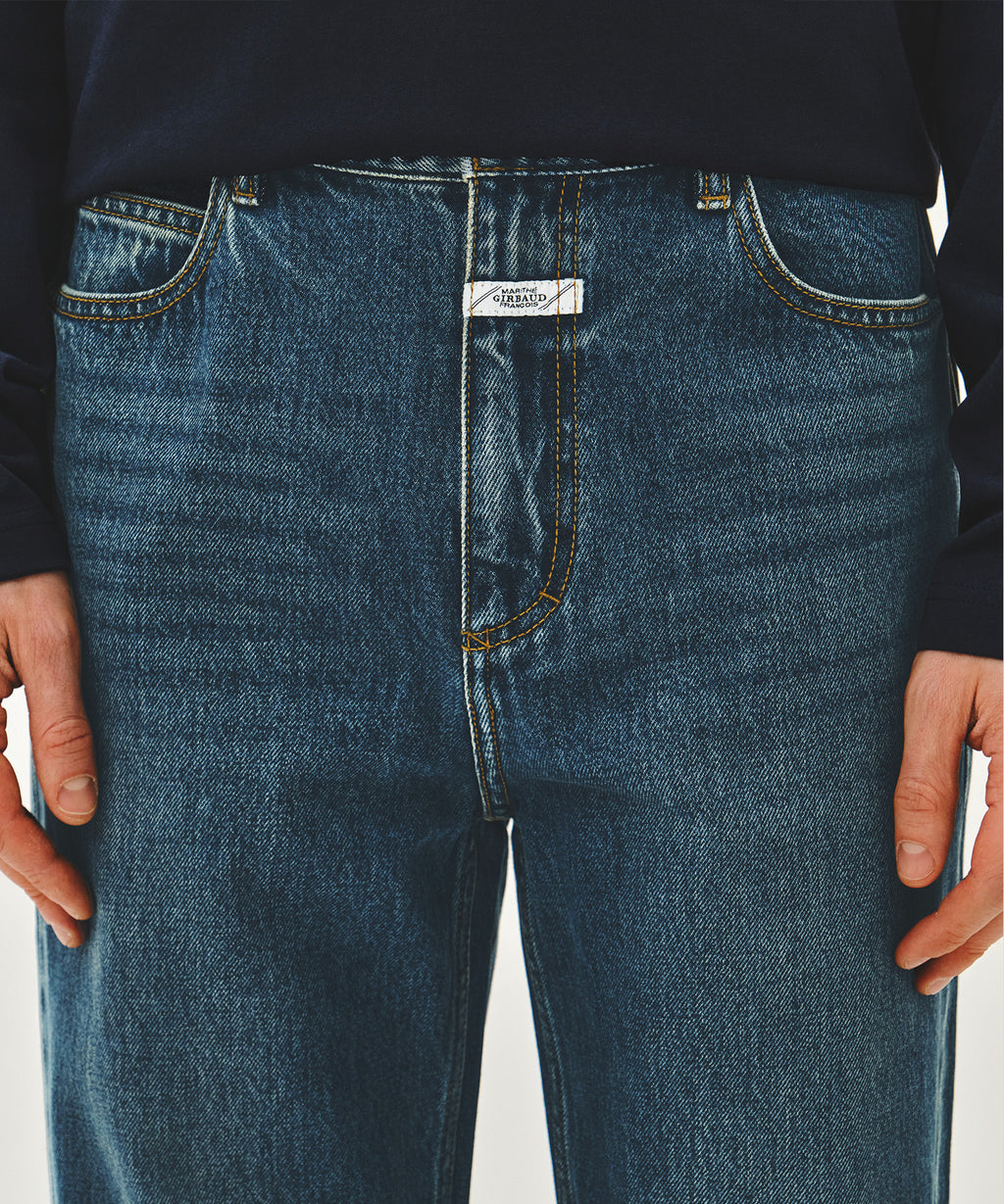 Marithe & Francois Girbaud - New M Slim Straight Denim Pants (Dark Blue) product image 2 | TRAB K-Fashion Australia