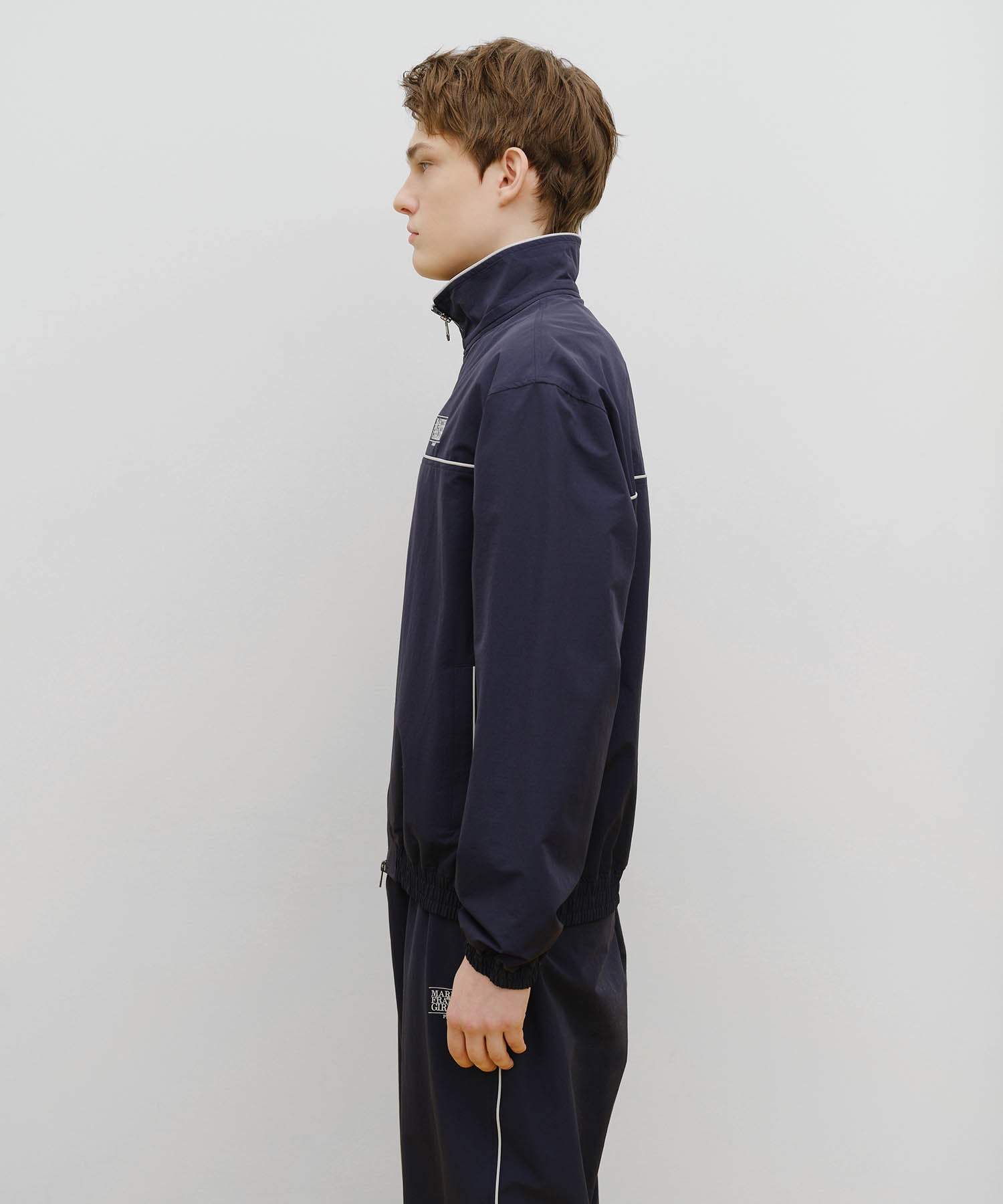 Marithe & Francois Girbaud - Marithe Sport Nylon Track Zip-up Jacket (Navy) product image 2 | TRAB K-Fashion Australia