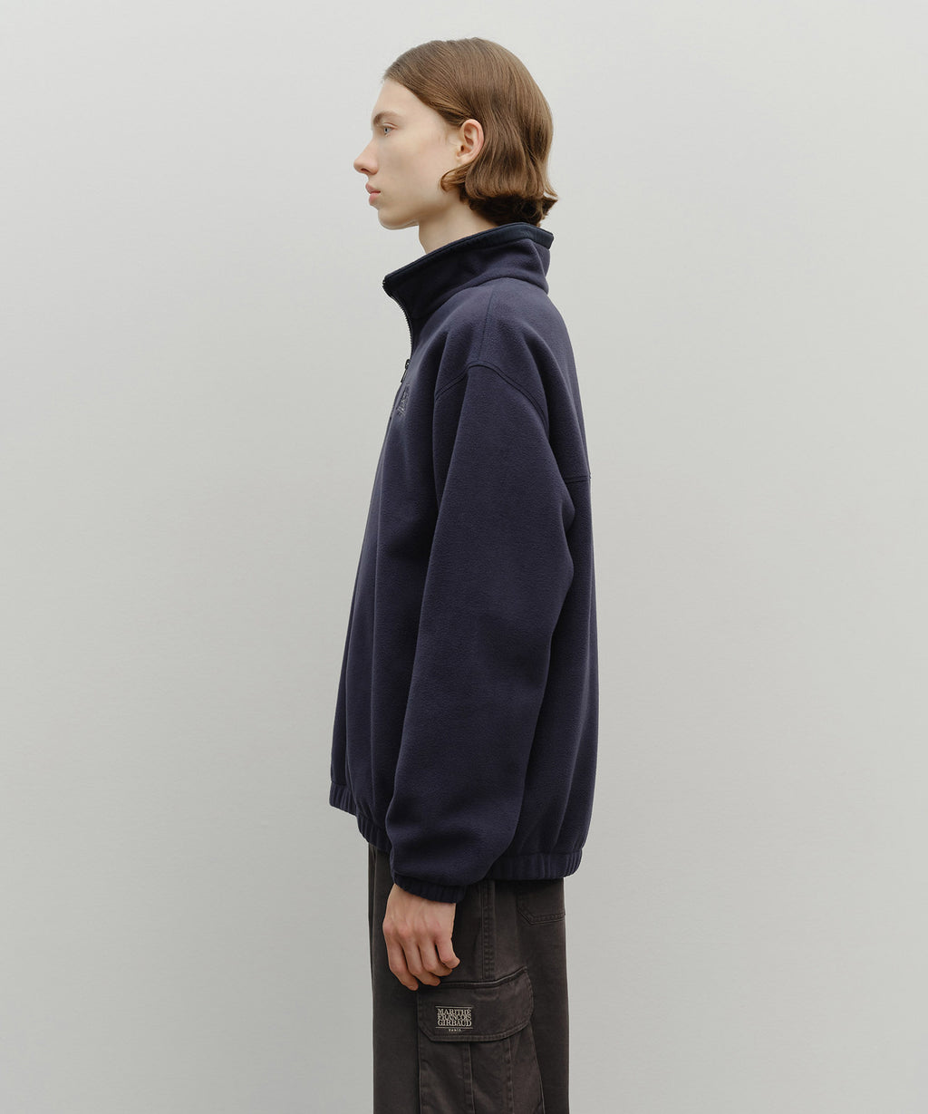 Marithe & Francois Girbaud - Classic Logo Half Neck Fleece Sweatshirt (Navy) product image 2 | TRAB K-Fashion Australia