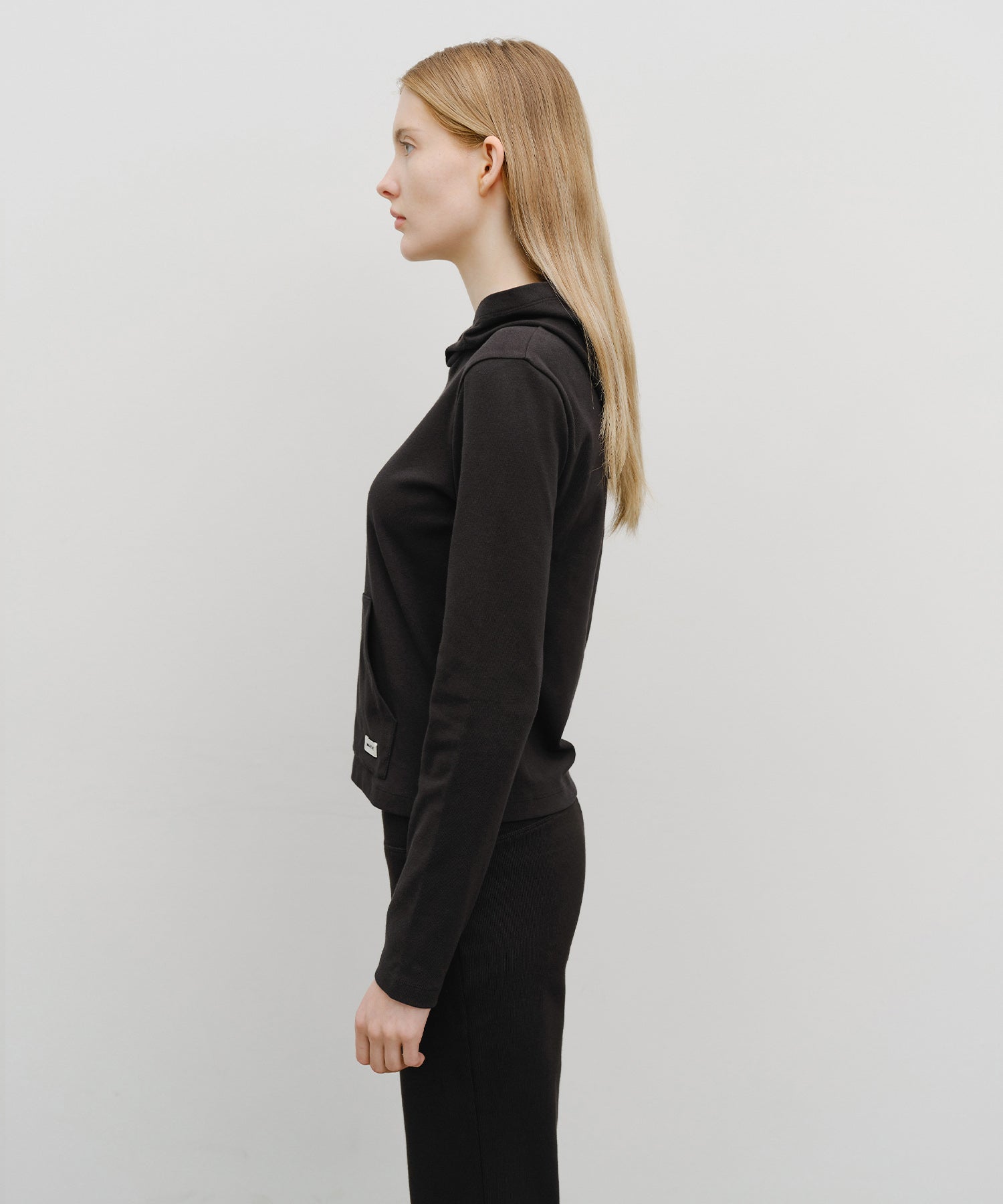 Marithe & Francois Girbaud - Basic Hoodie Long Sleeve (Black) product image 2 | TRAB K-Fashion Australia