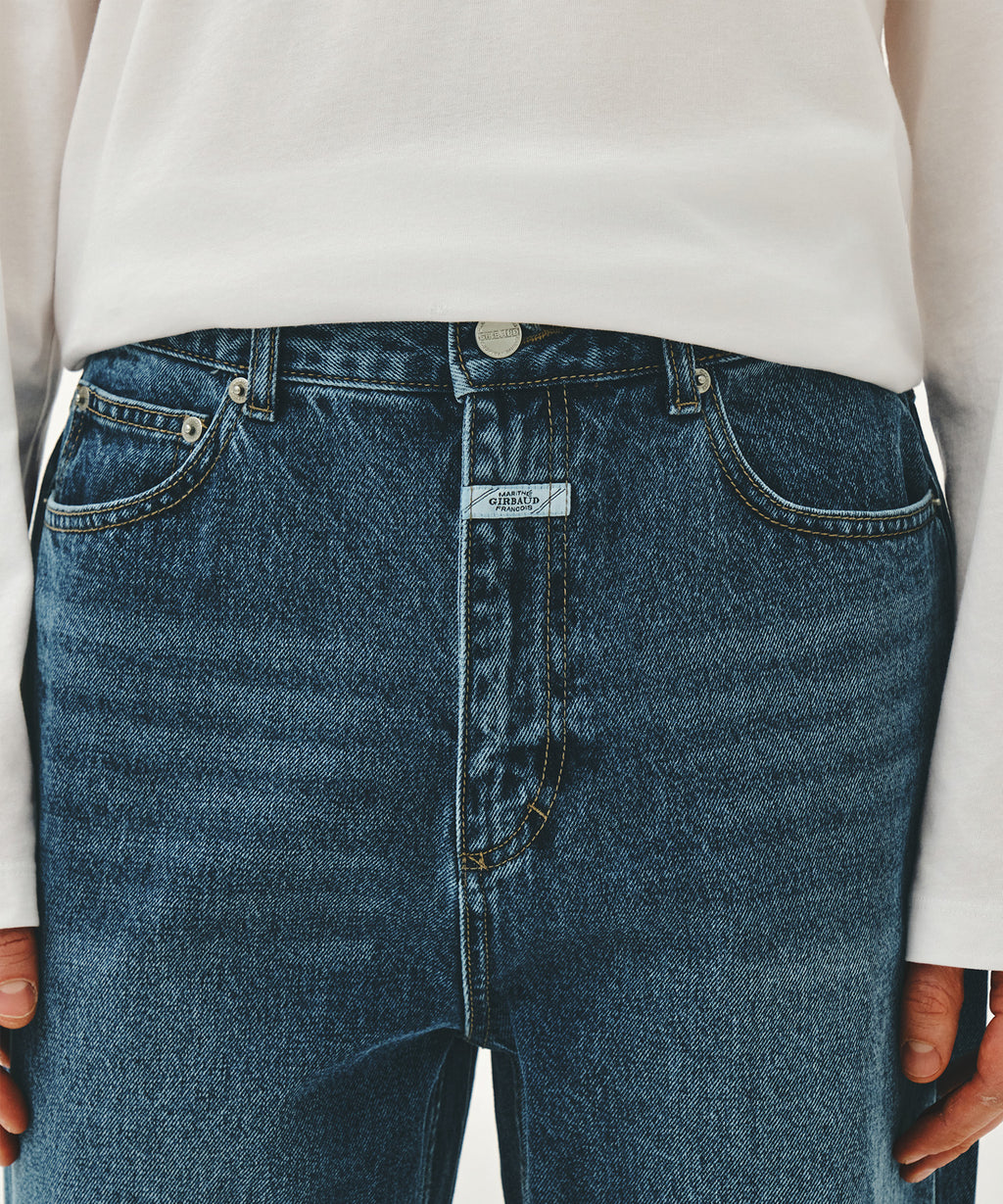 Marithe & Francois Girbaud - Relaxed Fit Boots-cut Denim Pants (Blue) product image 2 | TRAB K-Fashion Australia