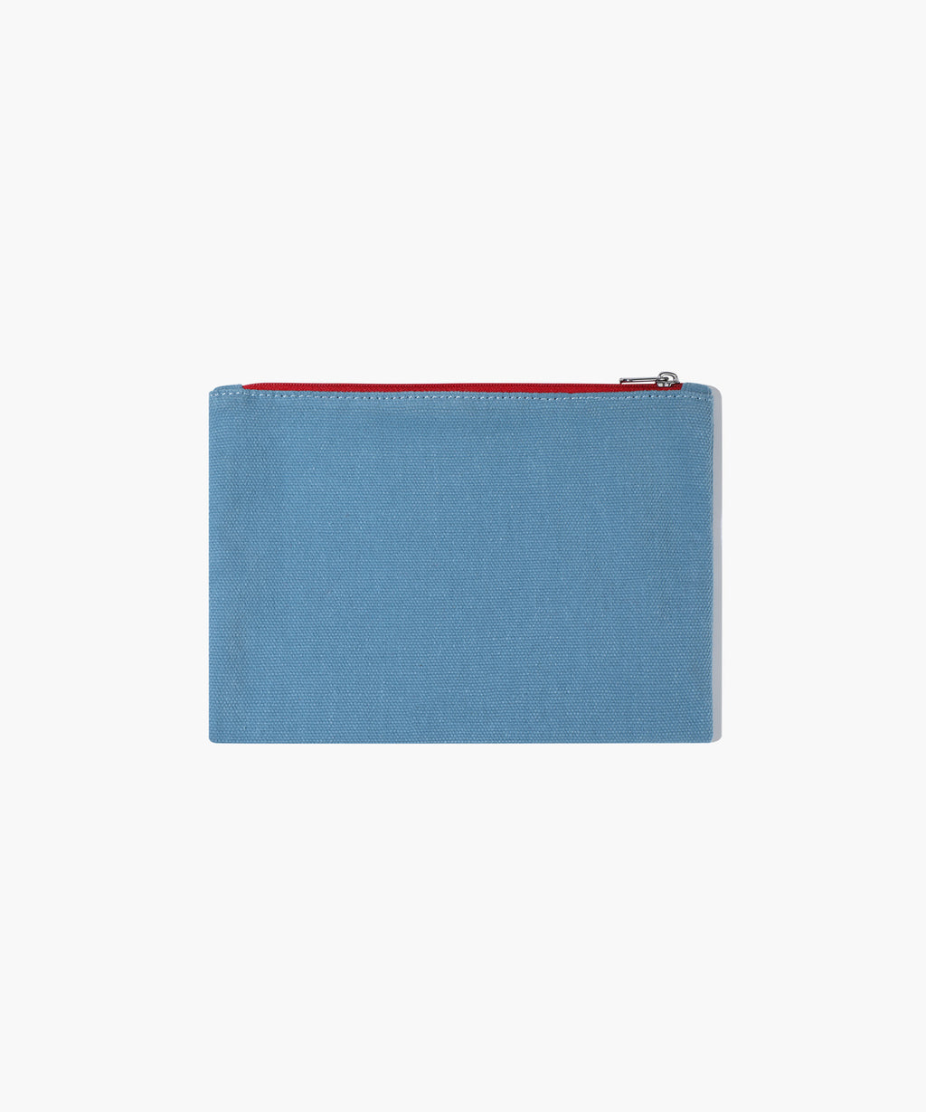 Marithe & Francois Girbaud - Classic Logo Color Cotton Pouch (Light Blue) product image 2 | TRAB K-Fashion Australia
