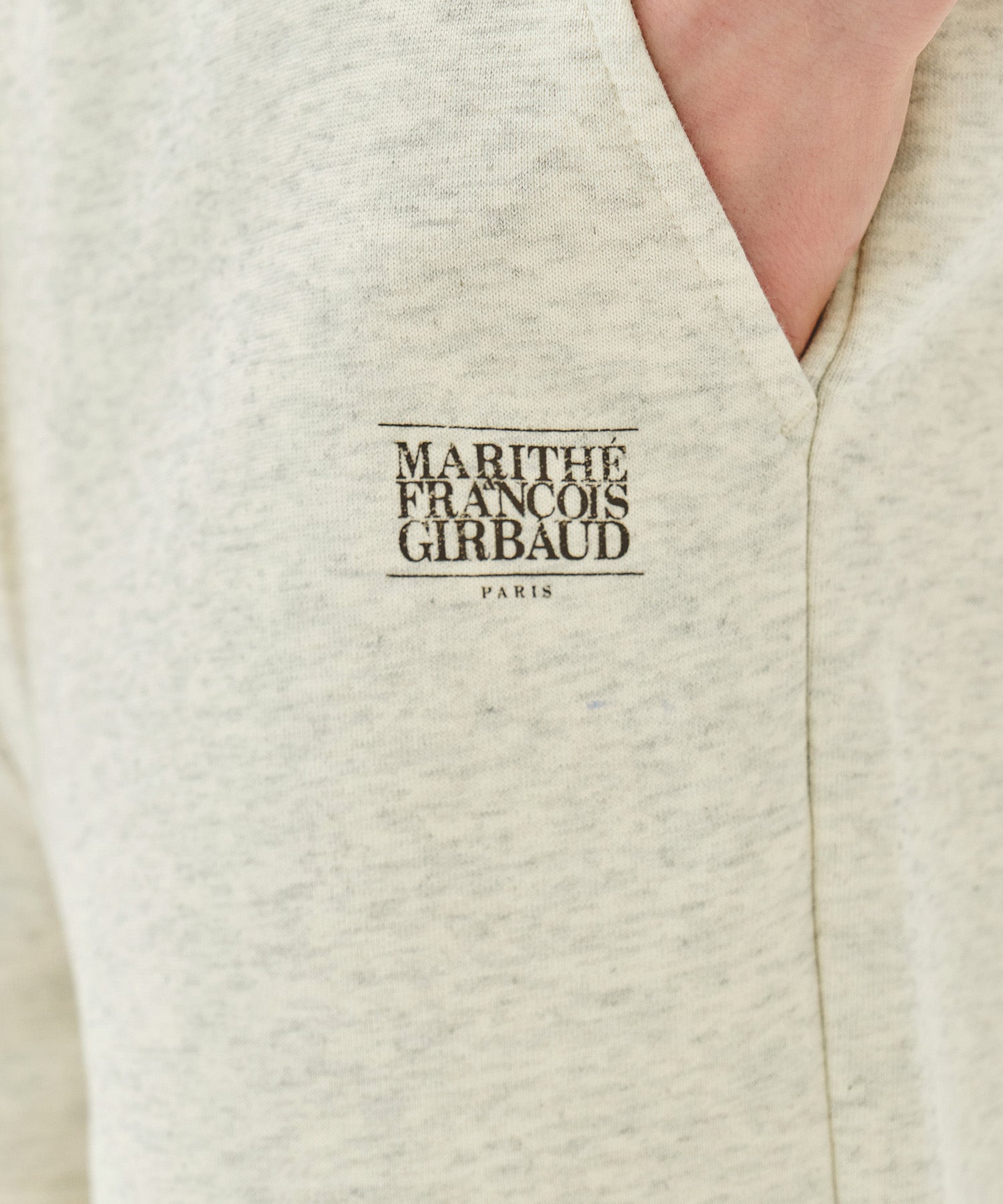 Marithe & Francois Girbaud - Vintage Classic Logo Sweat Shorts (Oatmeal) product image 2 | TRAB K-Fashion Australia