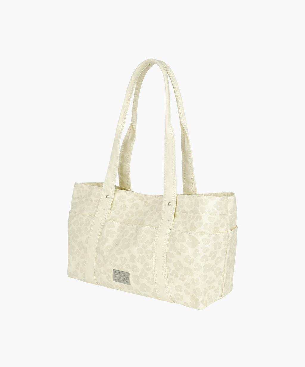 Marithe & Francois Girbaud - Classic Logo Pattern Canvas Shoulder Bag (Ivory) product image 2 | TRAB K-Fashion Australia