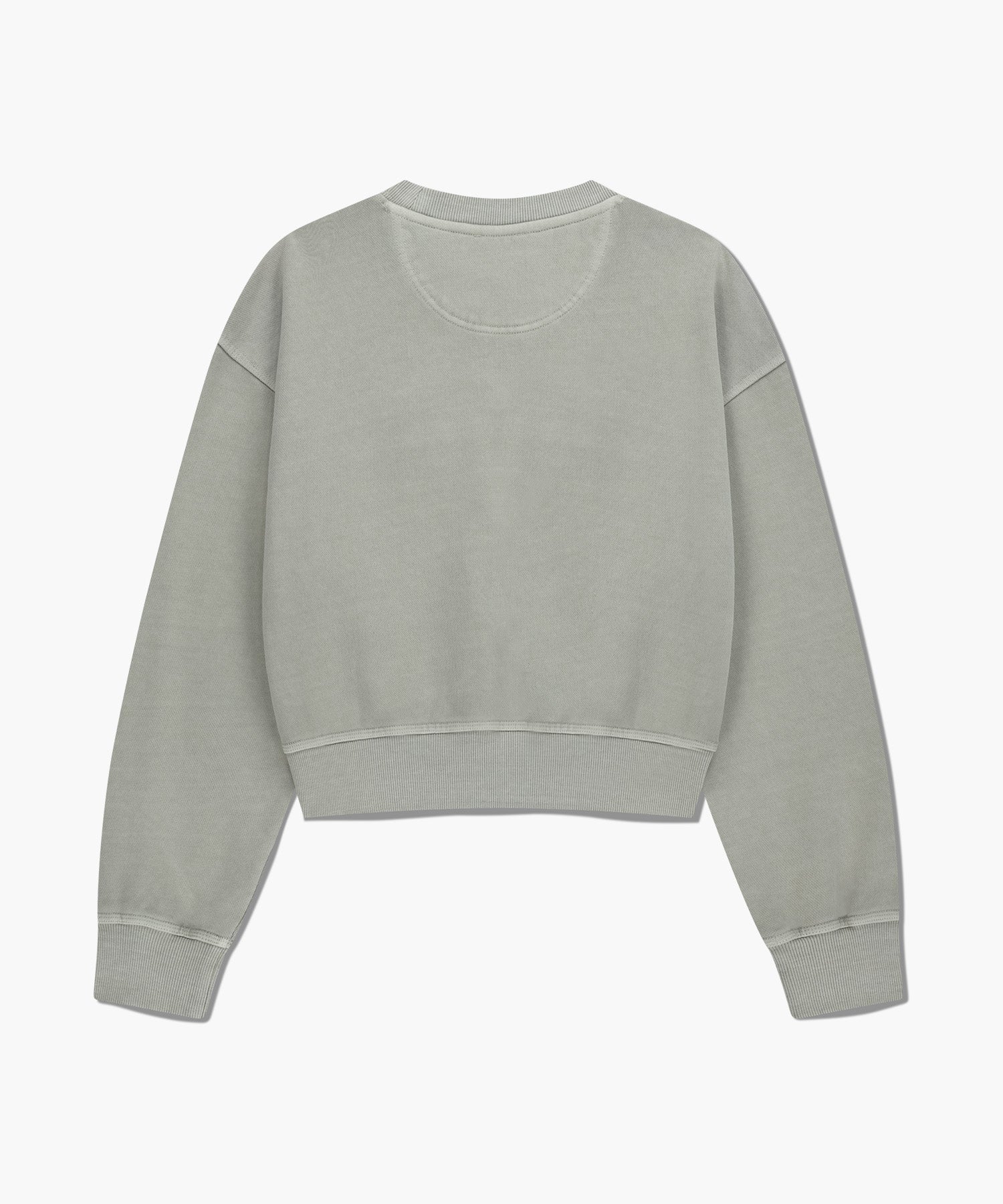 Marithe & Francois Girbaud - Classic Logo Garment Dyed Crop Sweatshirt (Ecru) product image 2 | TRAB K-Fashion Australia